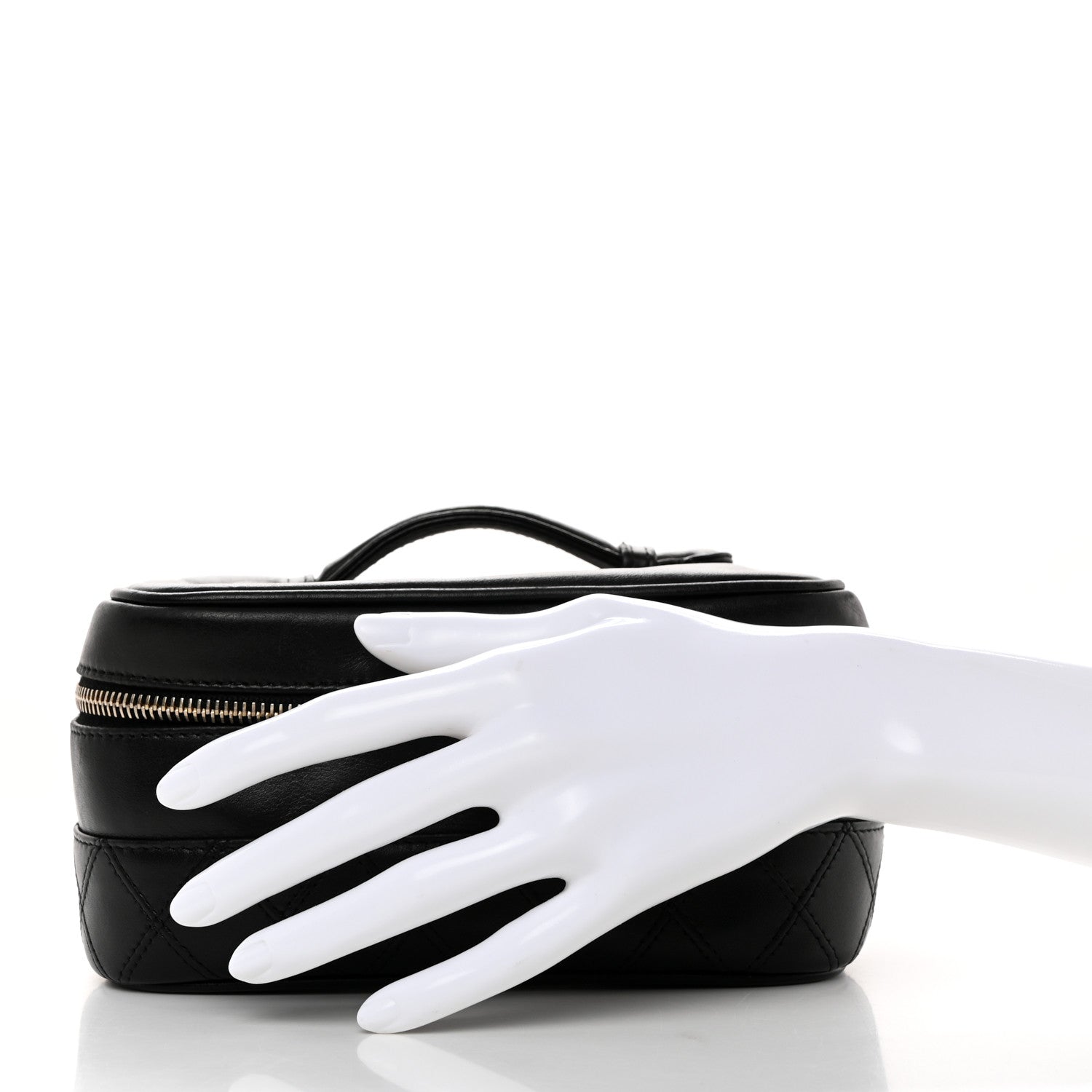 Chanel Lambskin Vanity Cosmetic Case Black 2 of 10