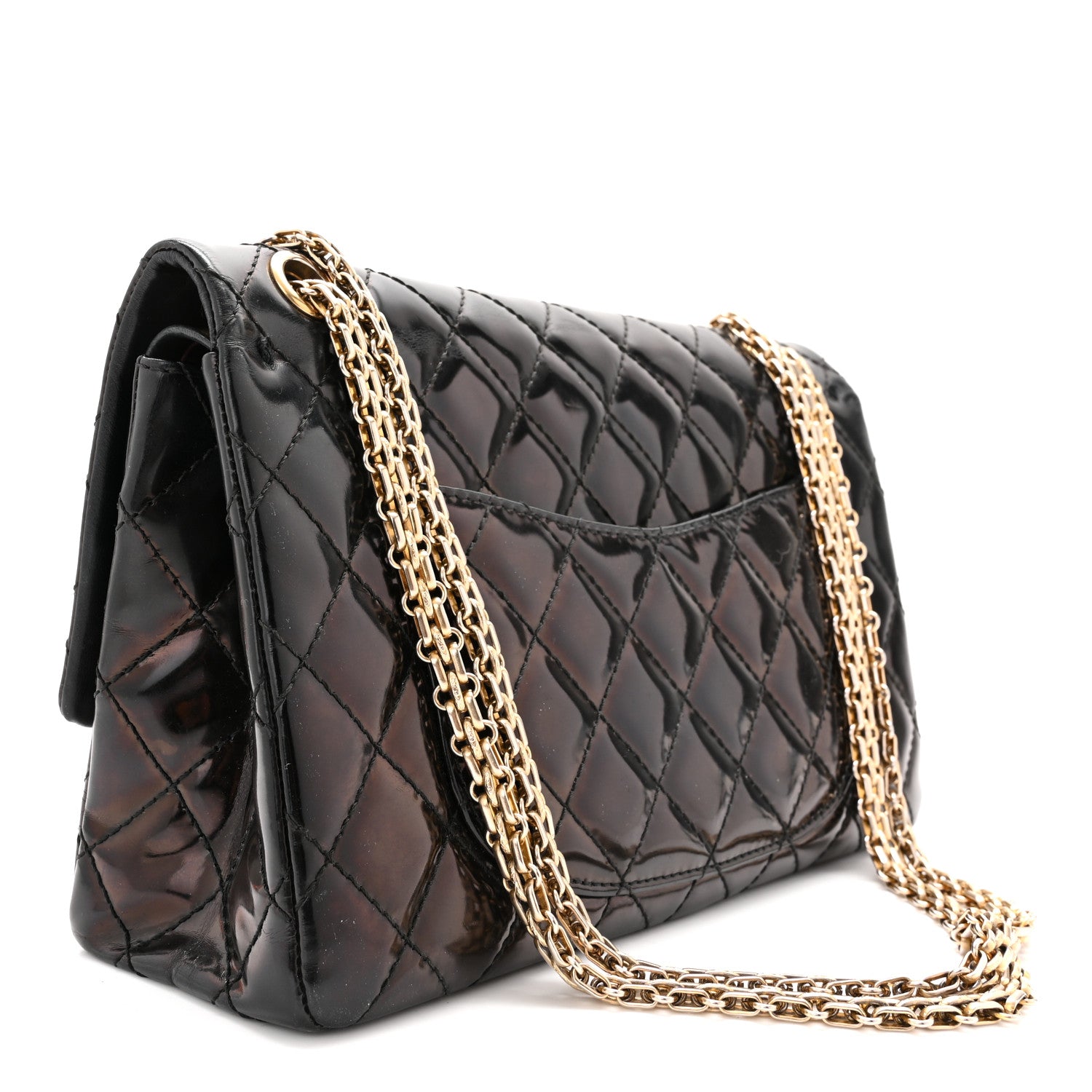 Chanel Patent Quilted 2.55 Reissue 226 Flap Black 3 of 12