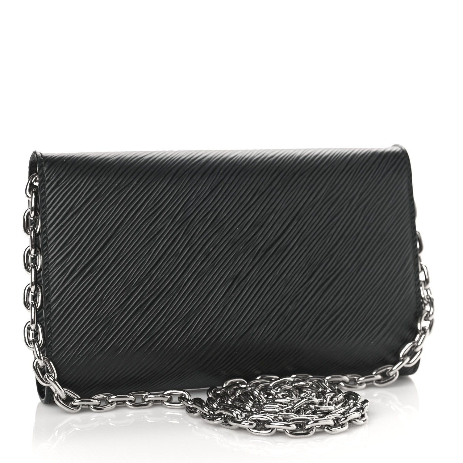 Louis Vuitton Epi Twist Chain Wallet Black 3 of 8
