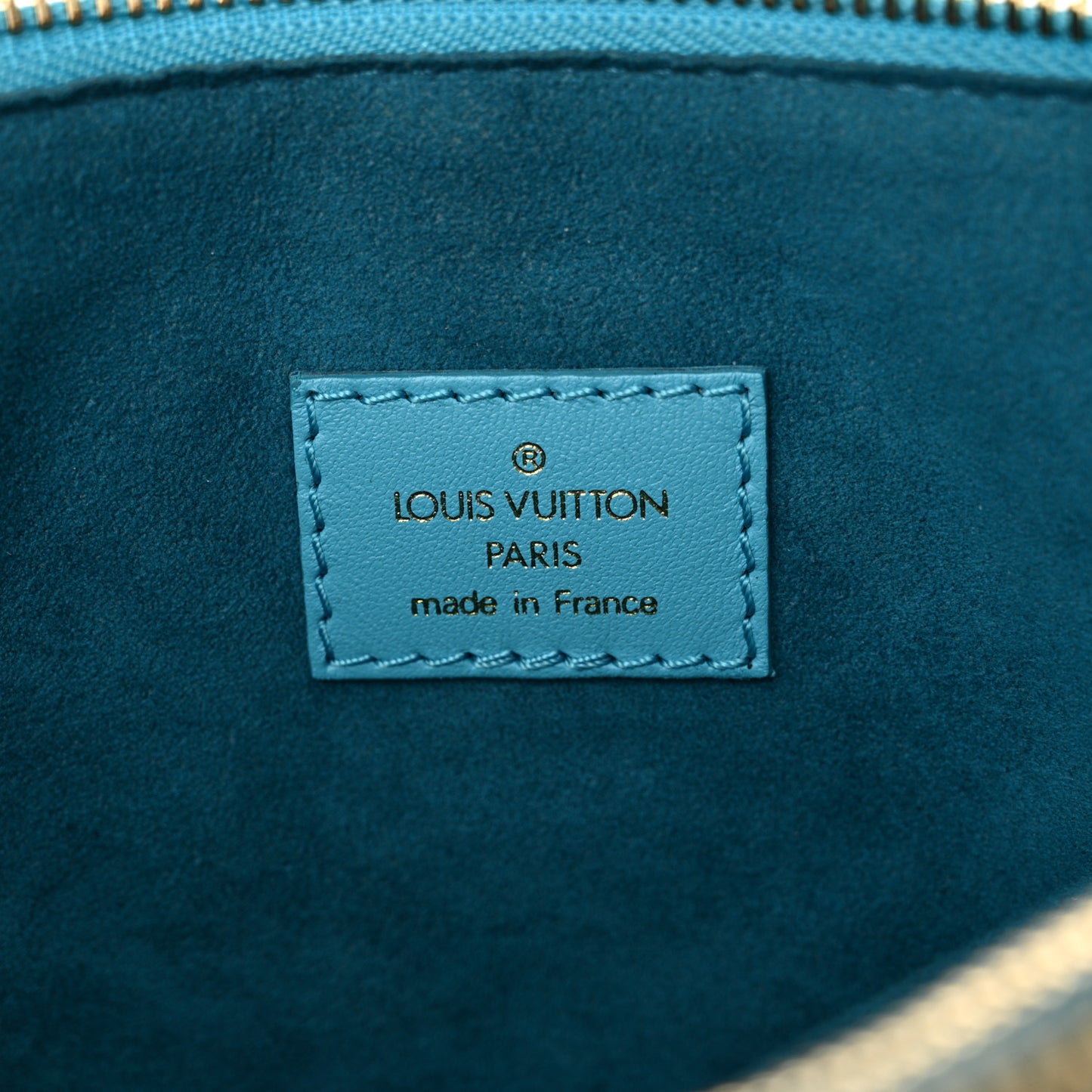 Lambskin Embossed Monogram Coussin PM Turquoise