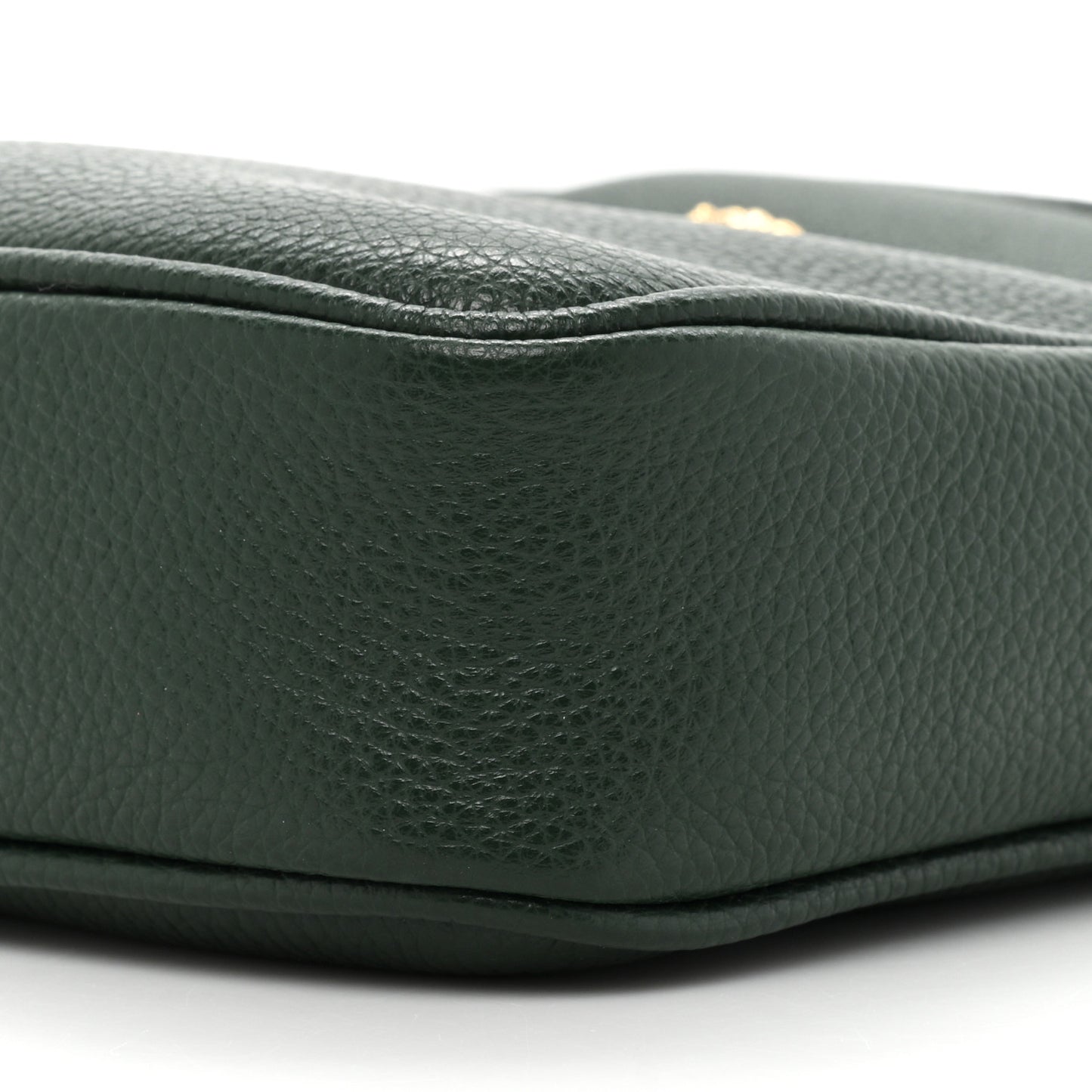 Grained Calfskin Small Medusa Messenger Bag Green