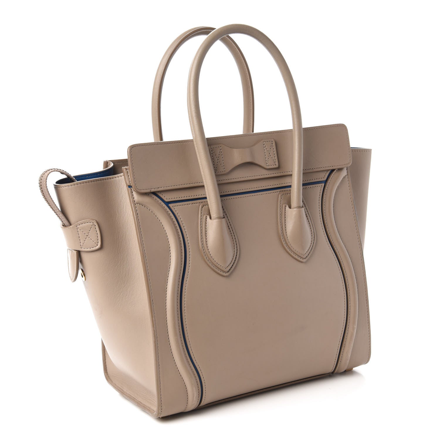 Celine Smooth Calfskin Interstice Micro Luggage Light Taupe 3 of 9