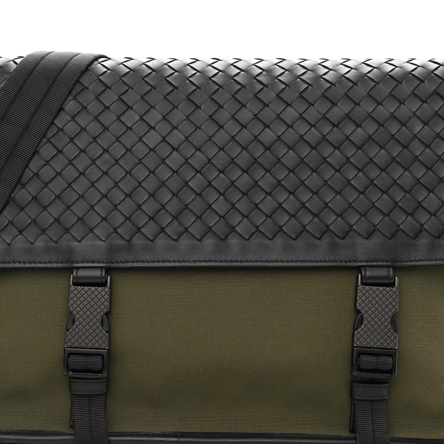 Canvas Calfskin Intrecciato Messenger