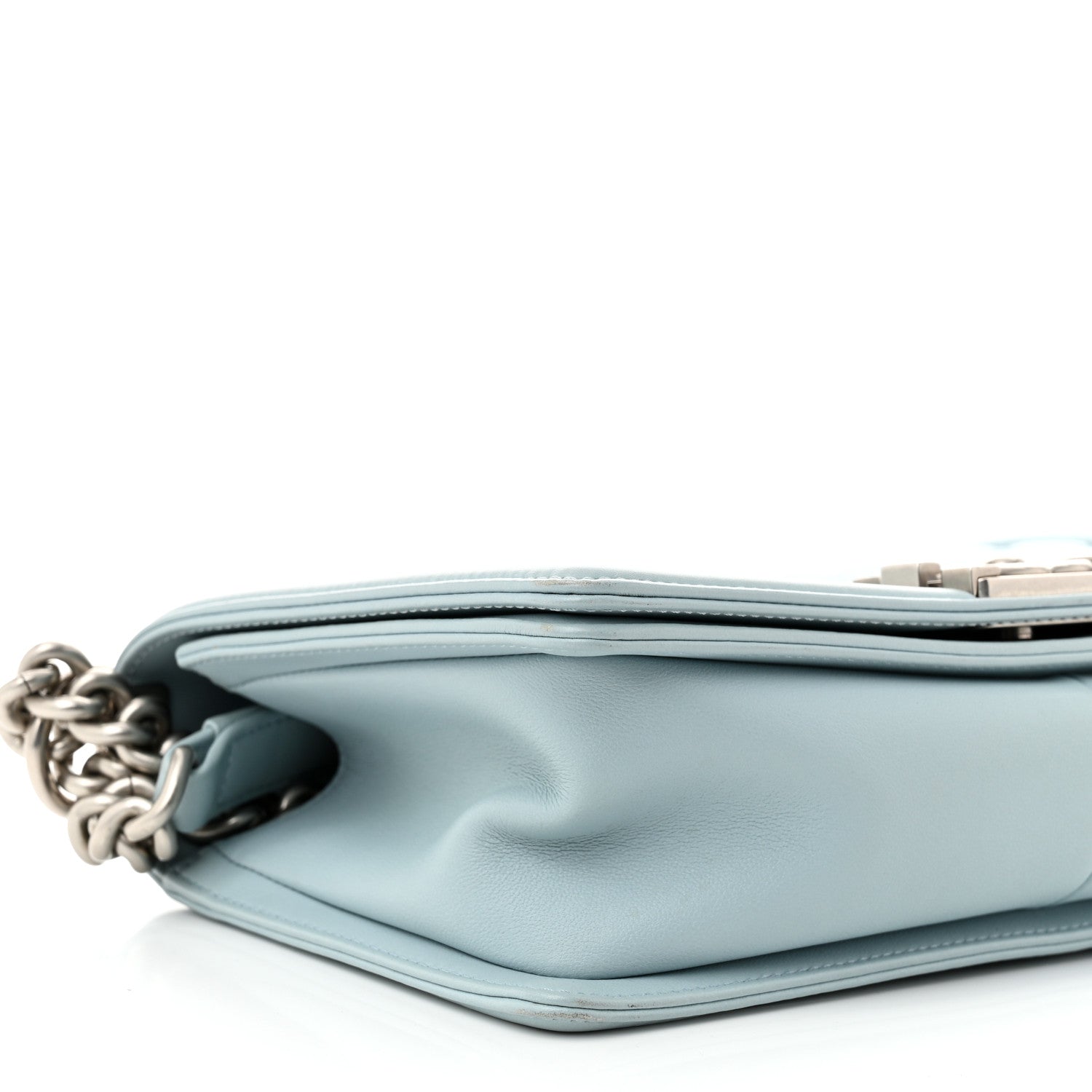 Chanel Calfskin Quilted Medium Boy Flap Light Blue 9 of 12
