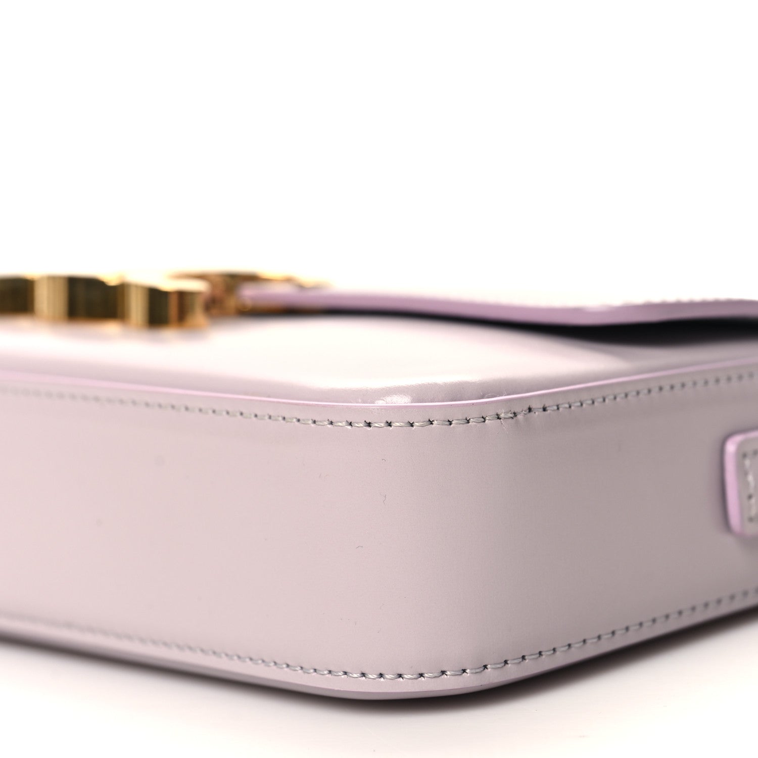 Celine Shiny Calfskin Triomphe Shoulder Bag Light Lilac 10 of 10