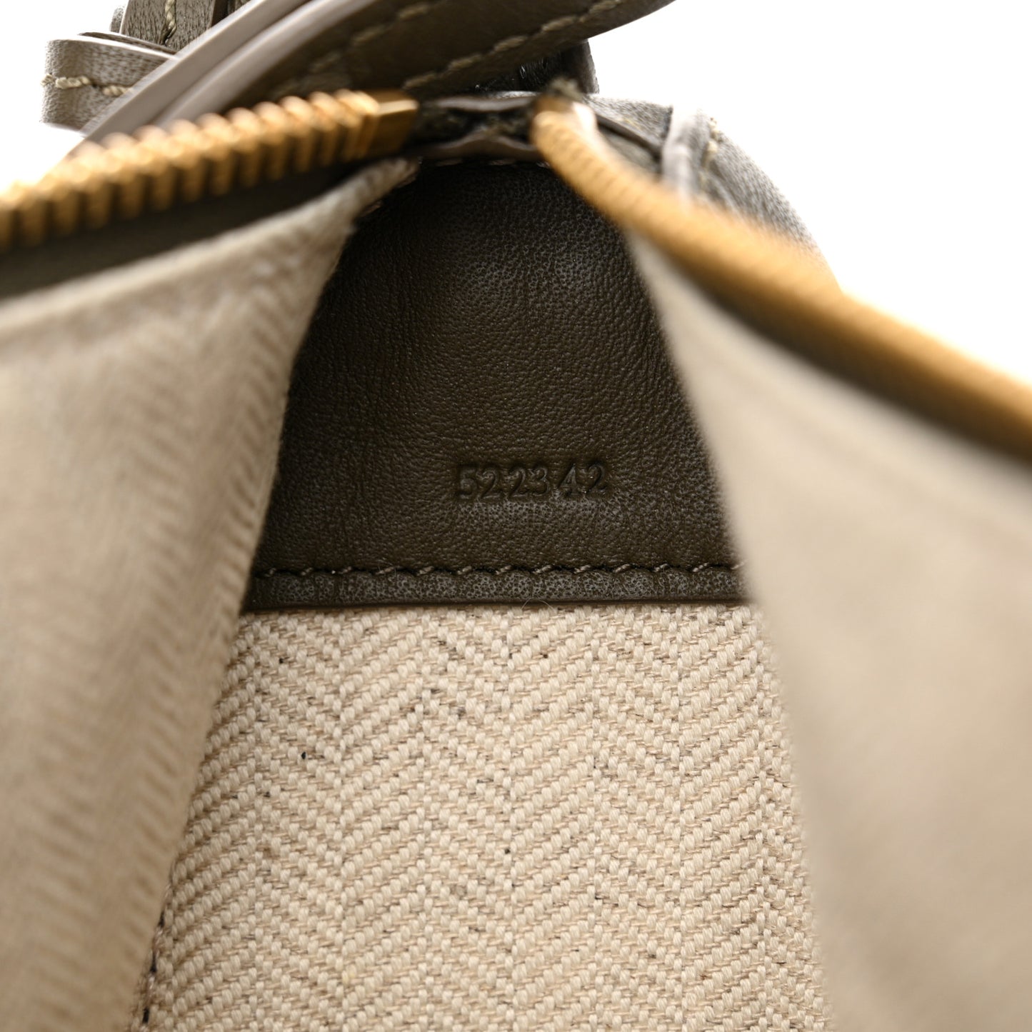 Calfskin Mini Hammock Hobo Dark Khaki Green