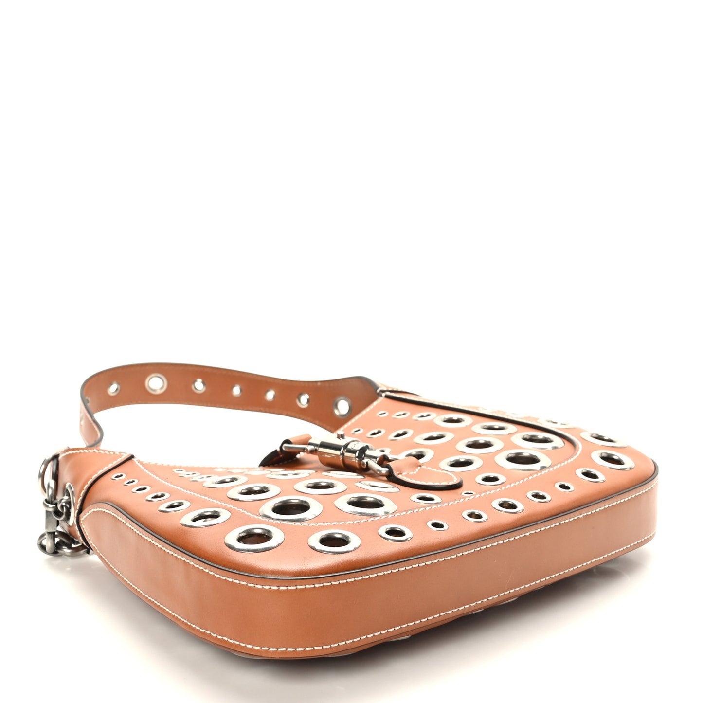 Calfskin Ha Ha Ha Jackie 1961 Eyelet Hobo Cuir