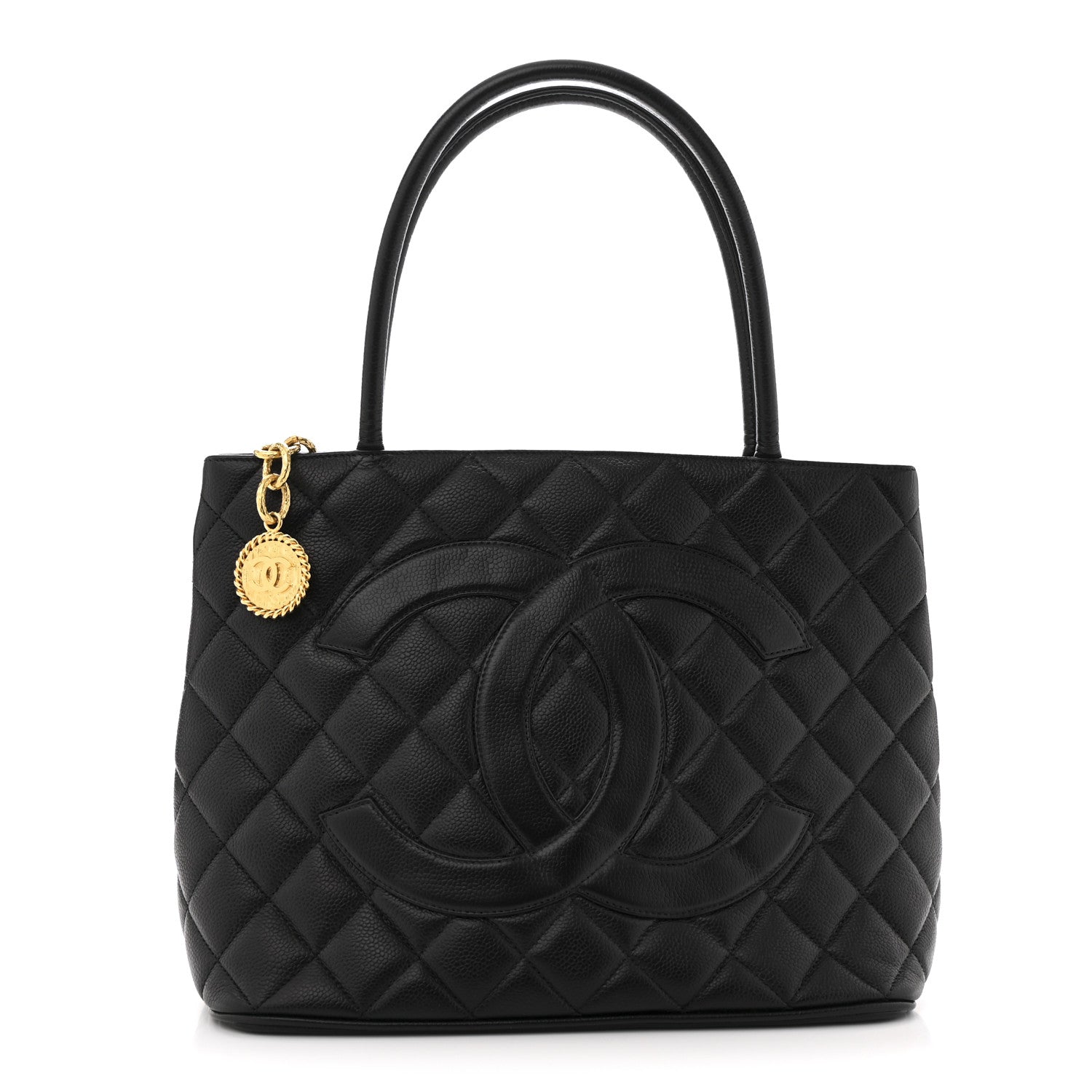 Chanel Caviar Quilted Medallion Tote Black 1 of 12