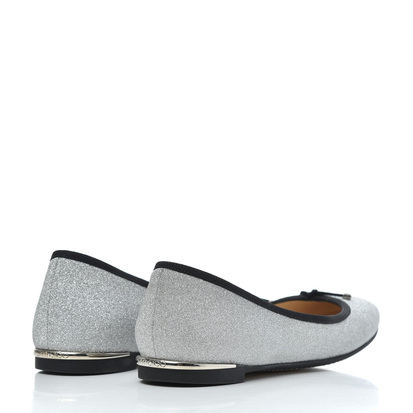 Dusty Glitter Ballet Flats 37 Silver