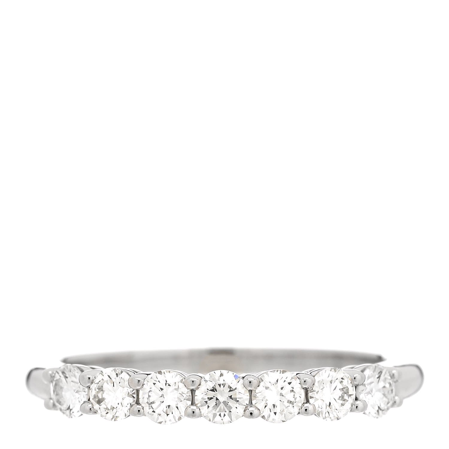 Tiffany Platinum Diamond 3mm Embrace Half Circle Band Ring 56 7.5 1 of 6