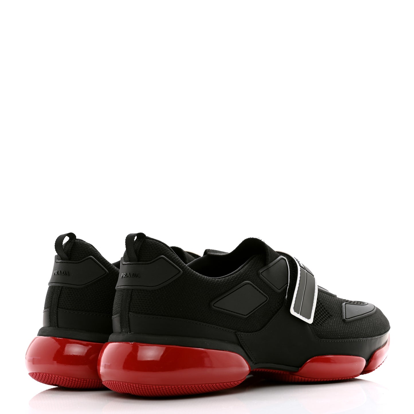 Rubber Knit Fabric Mens Cloudbust Air Sneakers 10 Black Red