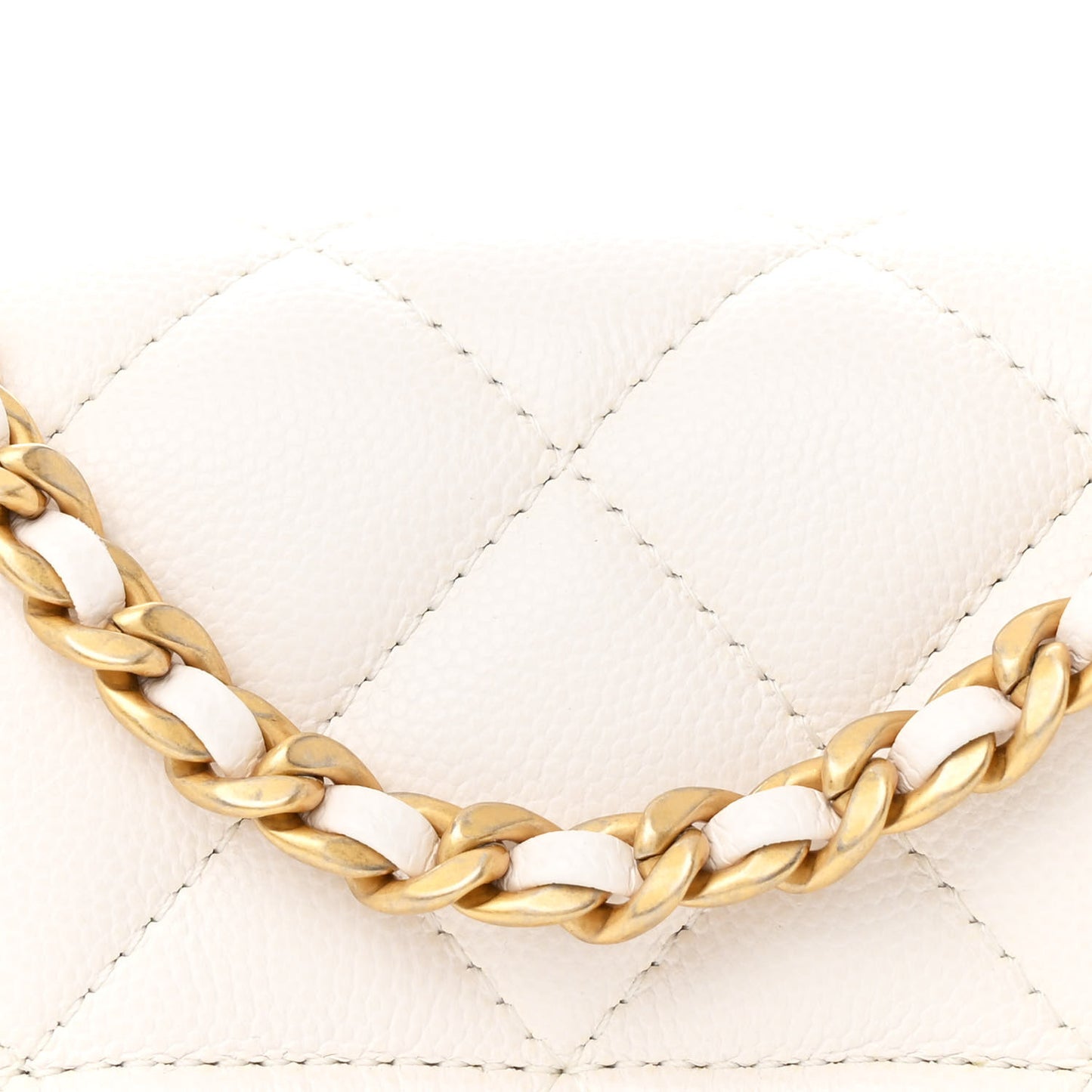 Caviar Quilted Mini Sweet Classic Flap White