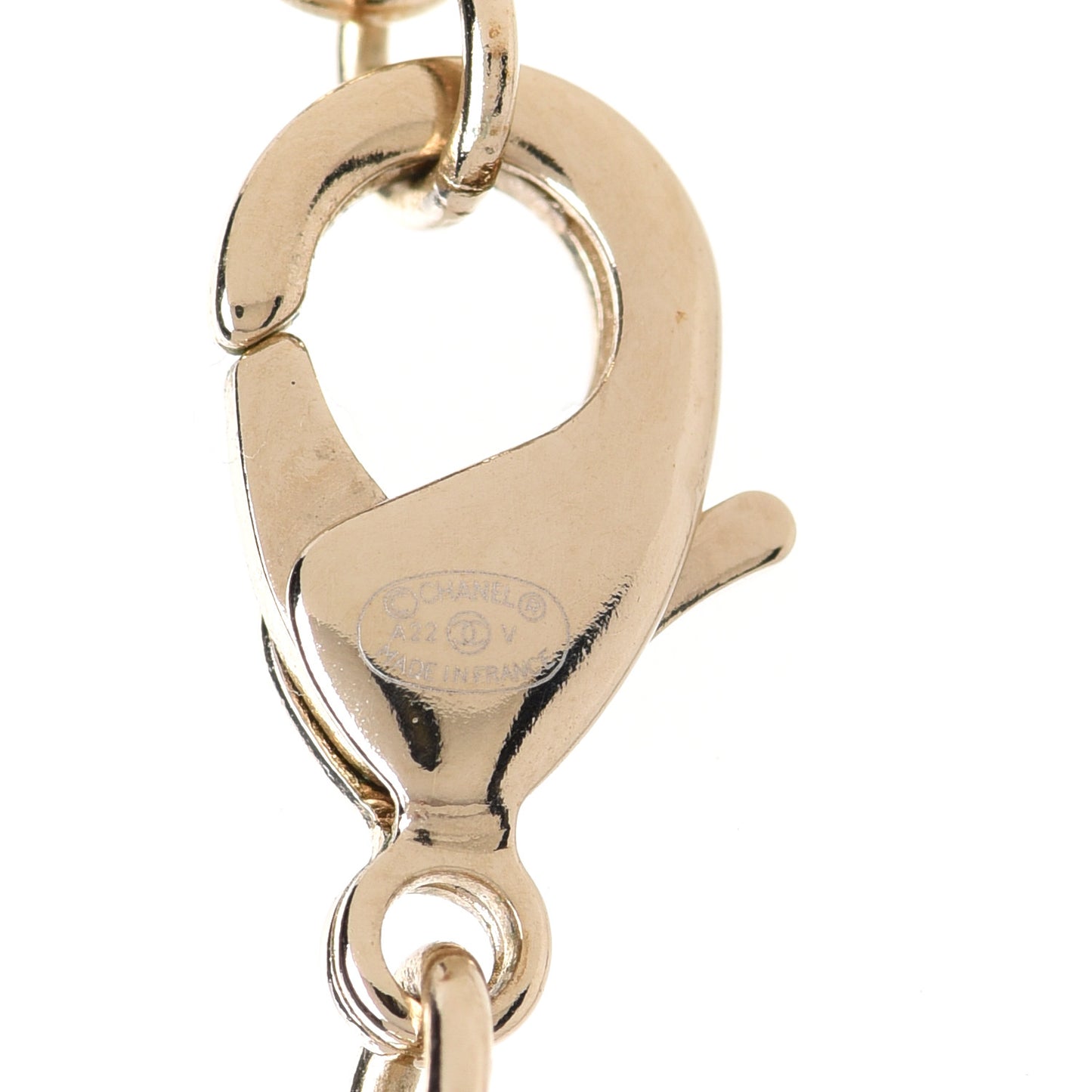 Crystal CC Chain Short Necklace Gold