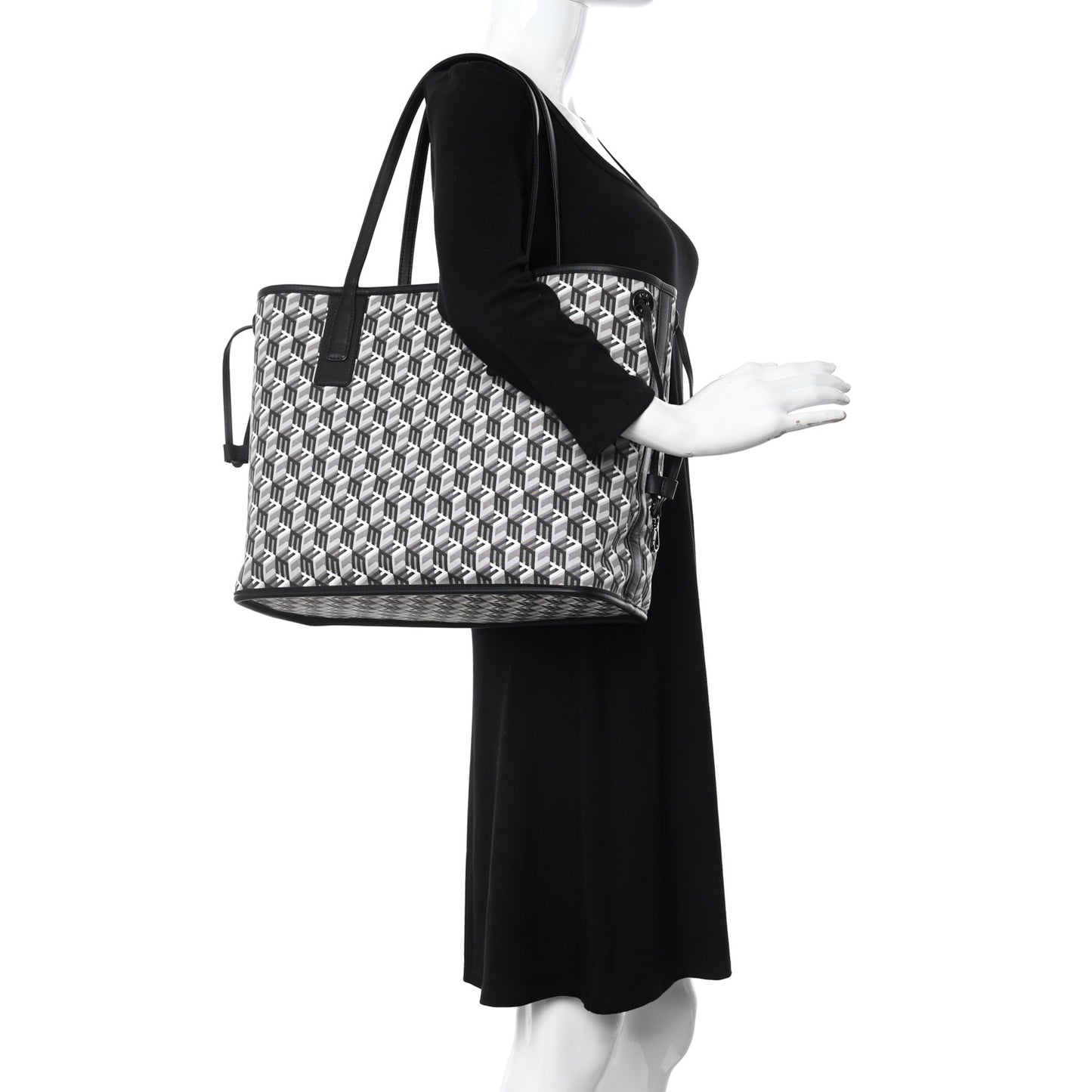 Visetos Medium Liz Reversible Shopper Tote Black
