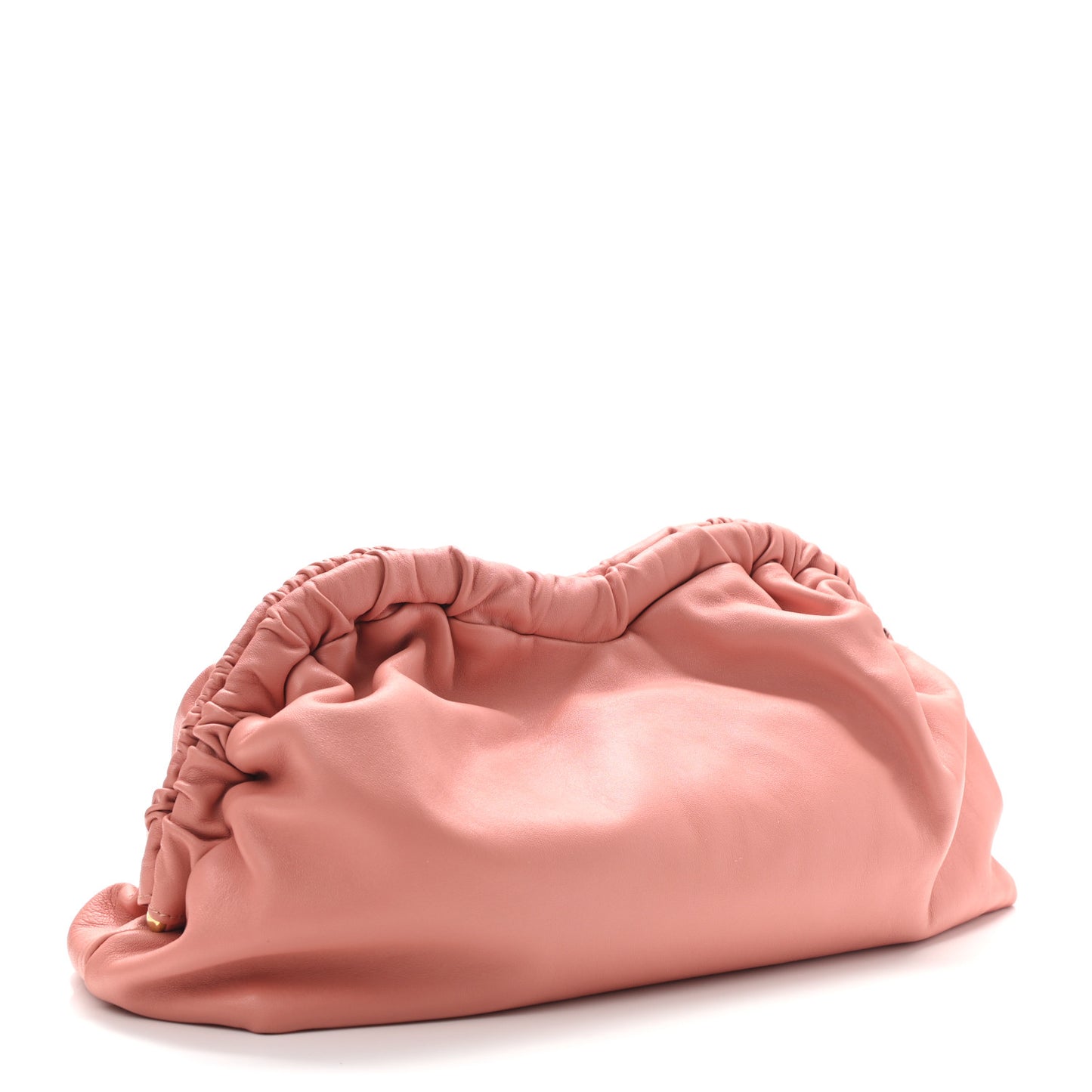 Lambskin Cloud Clutch Coral