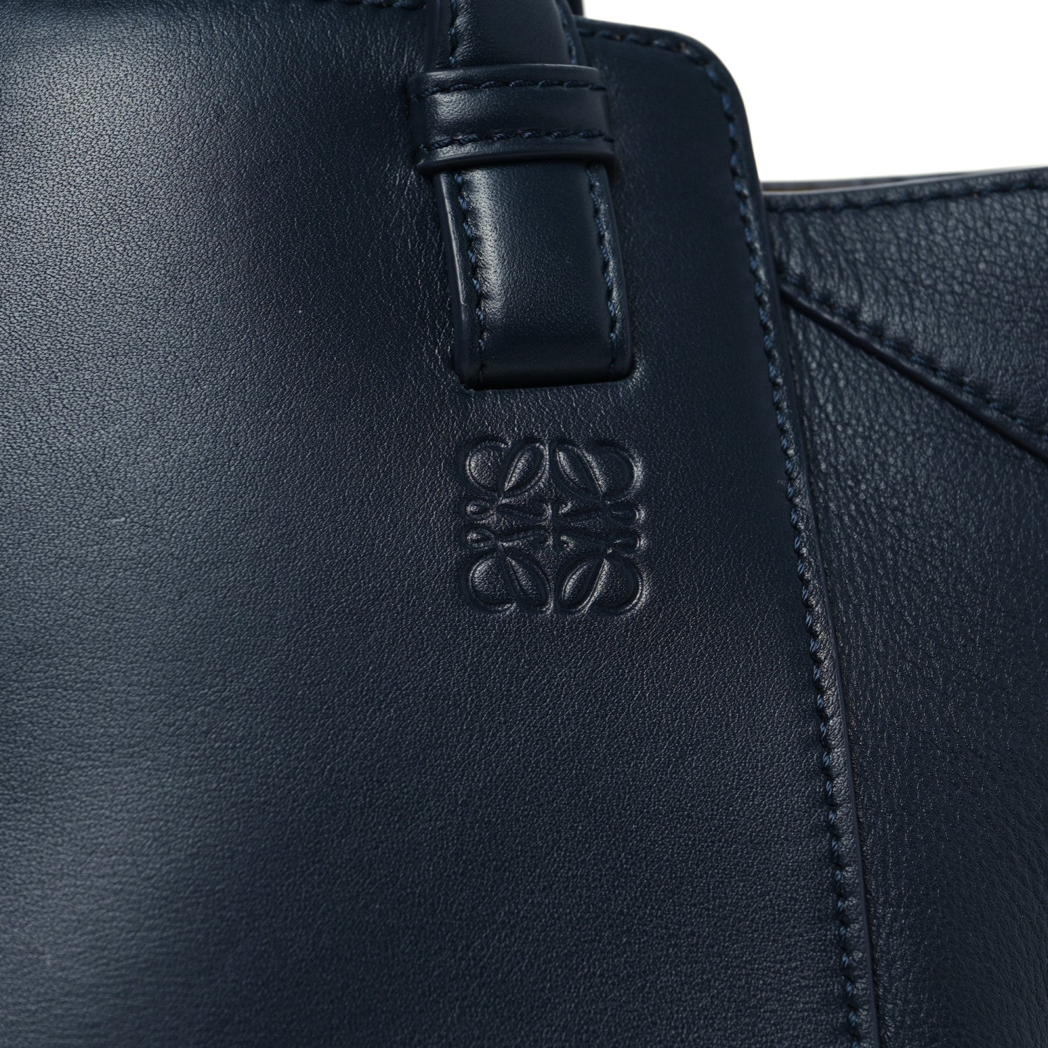 Loewe Calfskin Small Hammock Nugget Shoulder Bag Navy 8 of 8