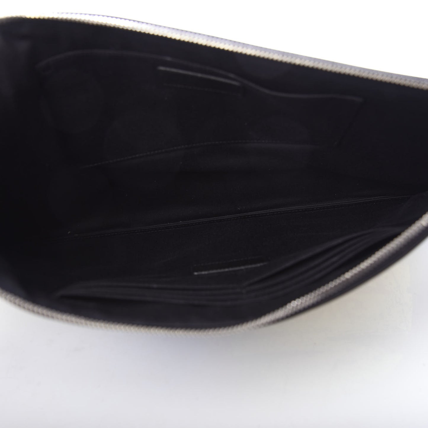 Calfskin Waiting for Sunset Large Sac De Jour Carryall Pouch Black