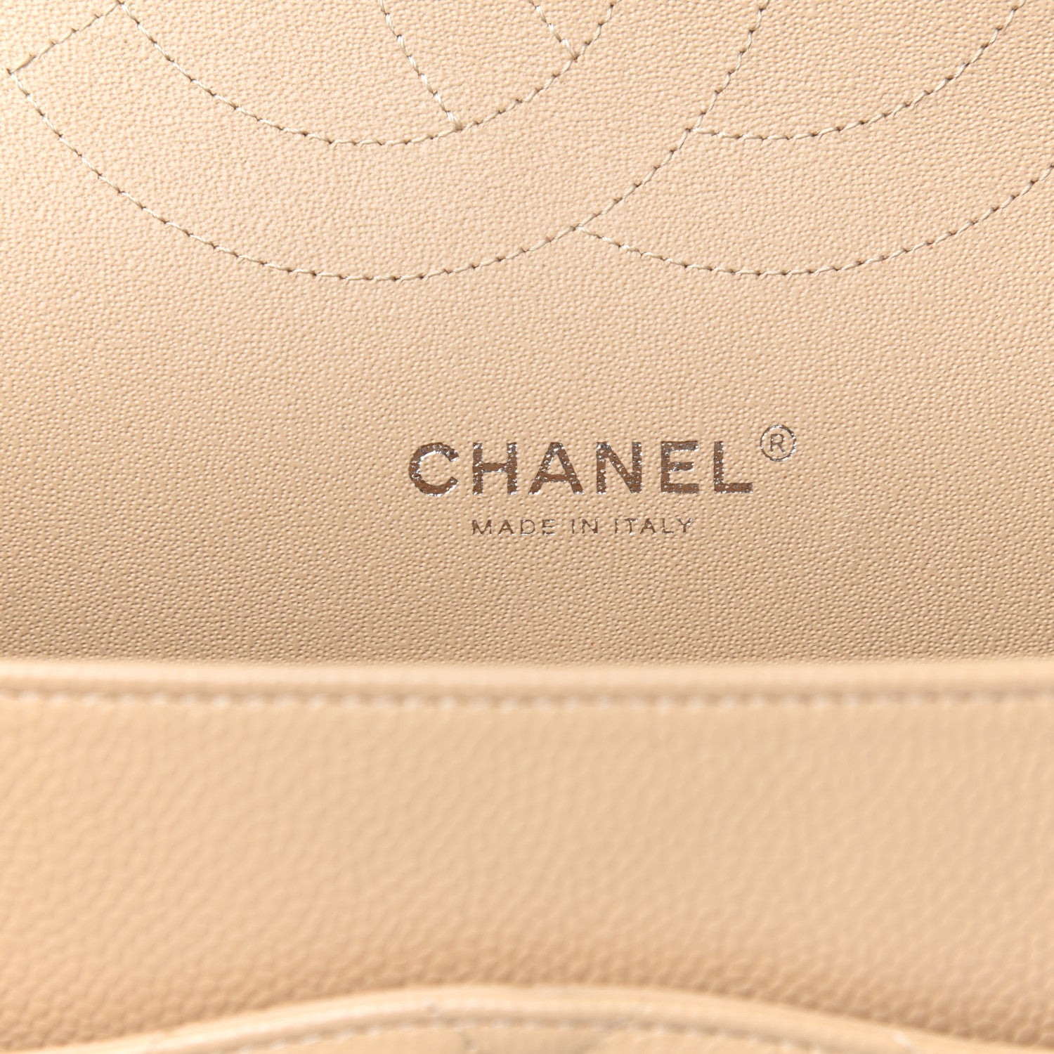 Chanel Caviar Quilted Jumbo Double Flap Beige 6 of 10