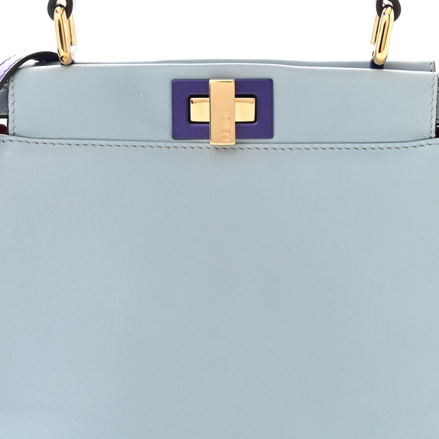 Nappa Colorblock Mini Peekaboo Iconic Satchel Polvere Purple Rain Ruby