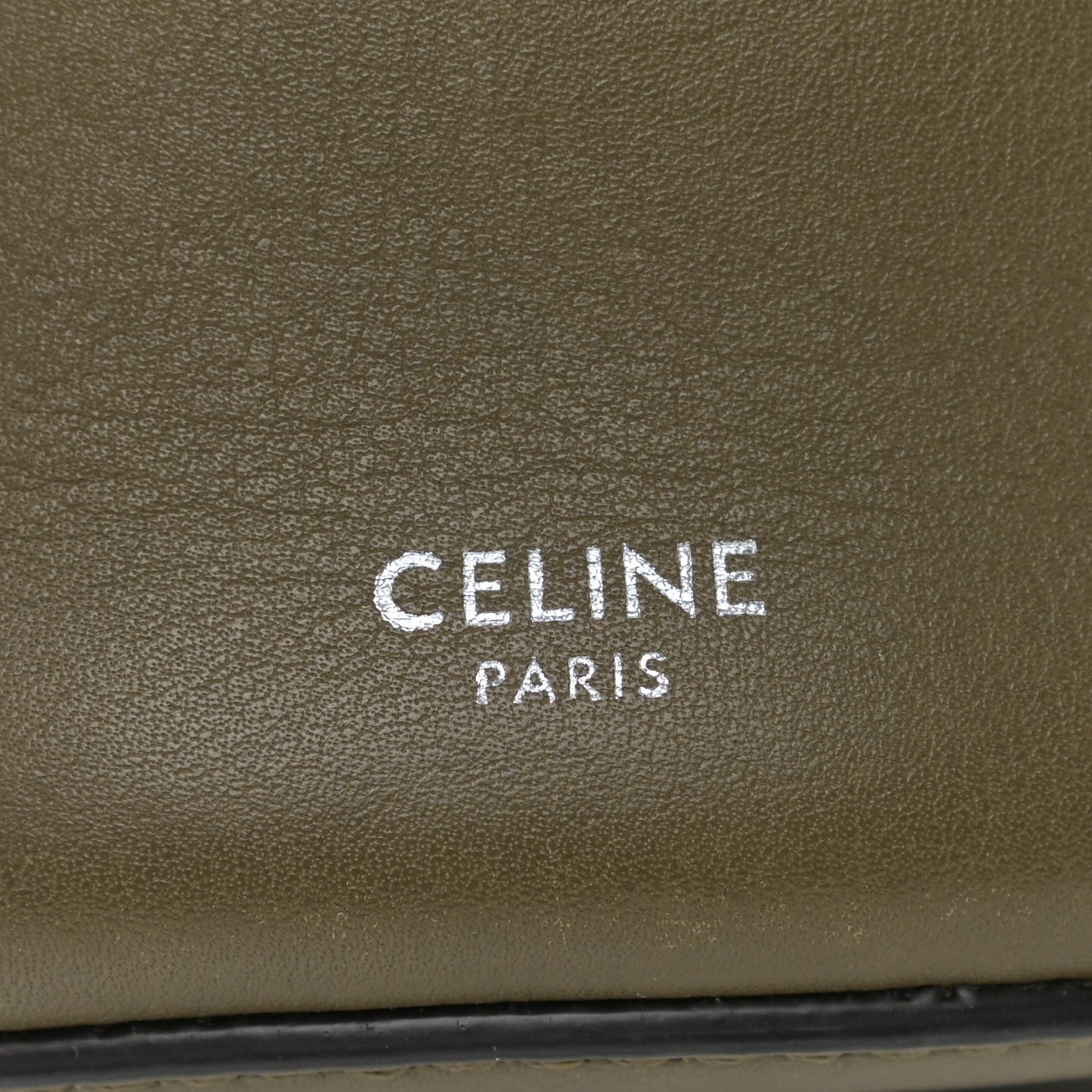 Smooth Calfskin Nano Big Bag Bucket Army Green
