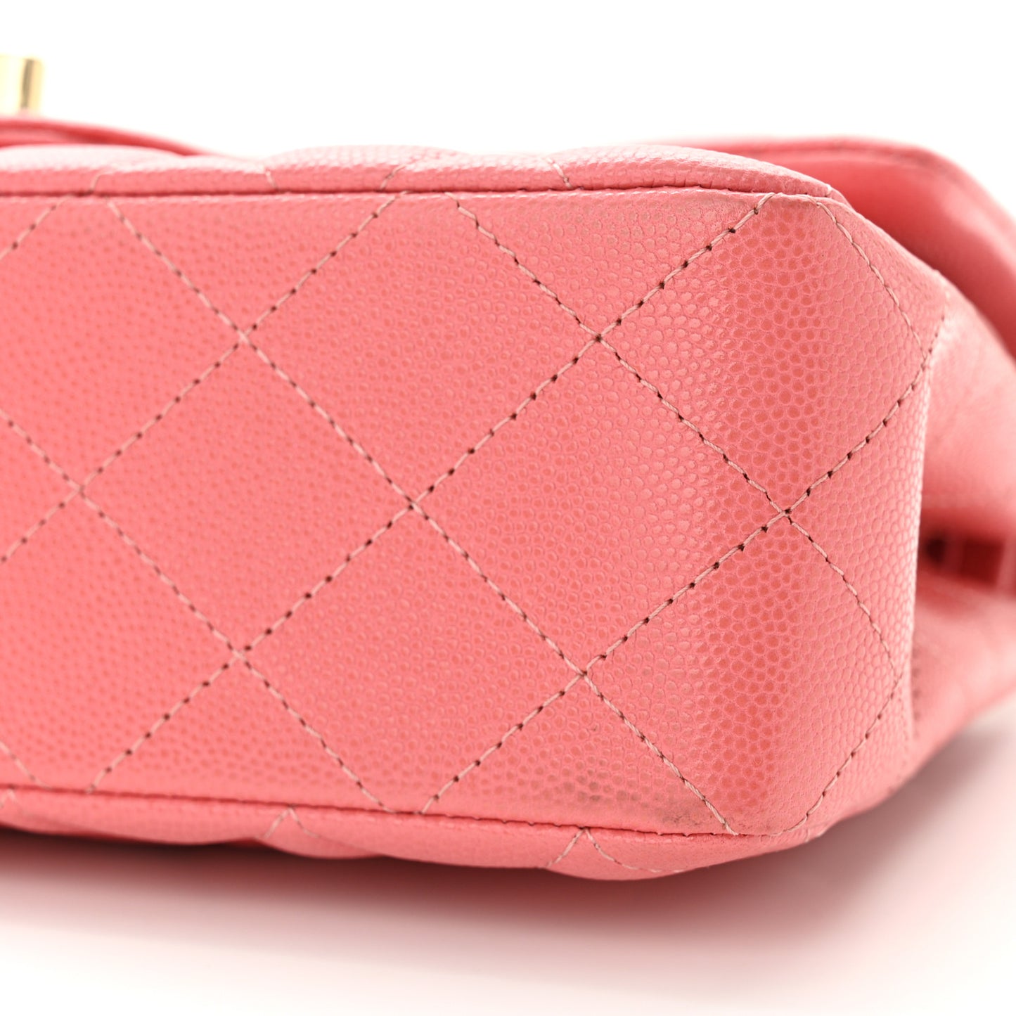 Caviar Quilted Small Double Flap Pink