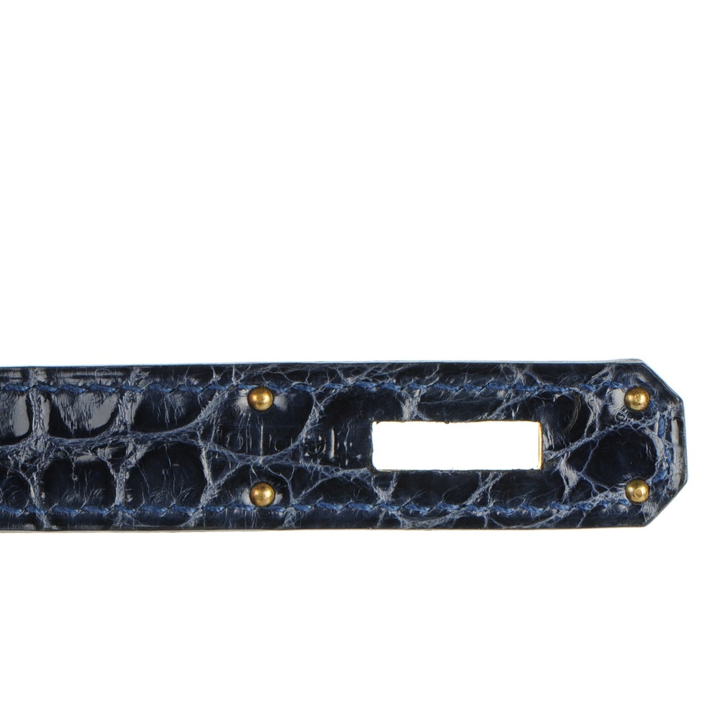 Shiny Porosus Crocodile Birkin 35 Bleu Abysse