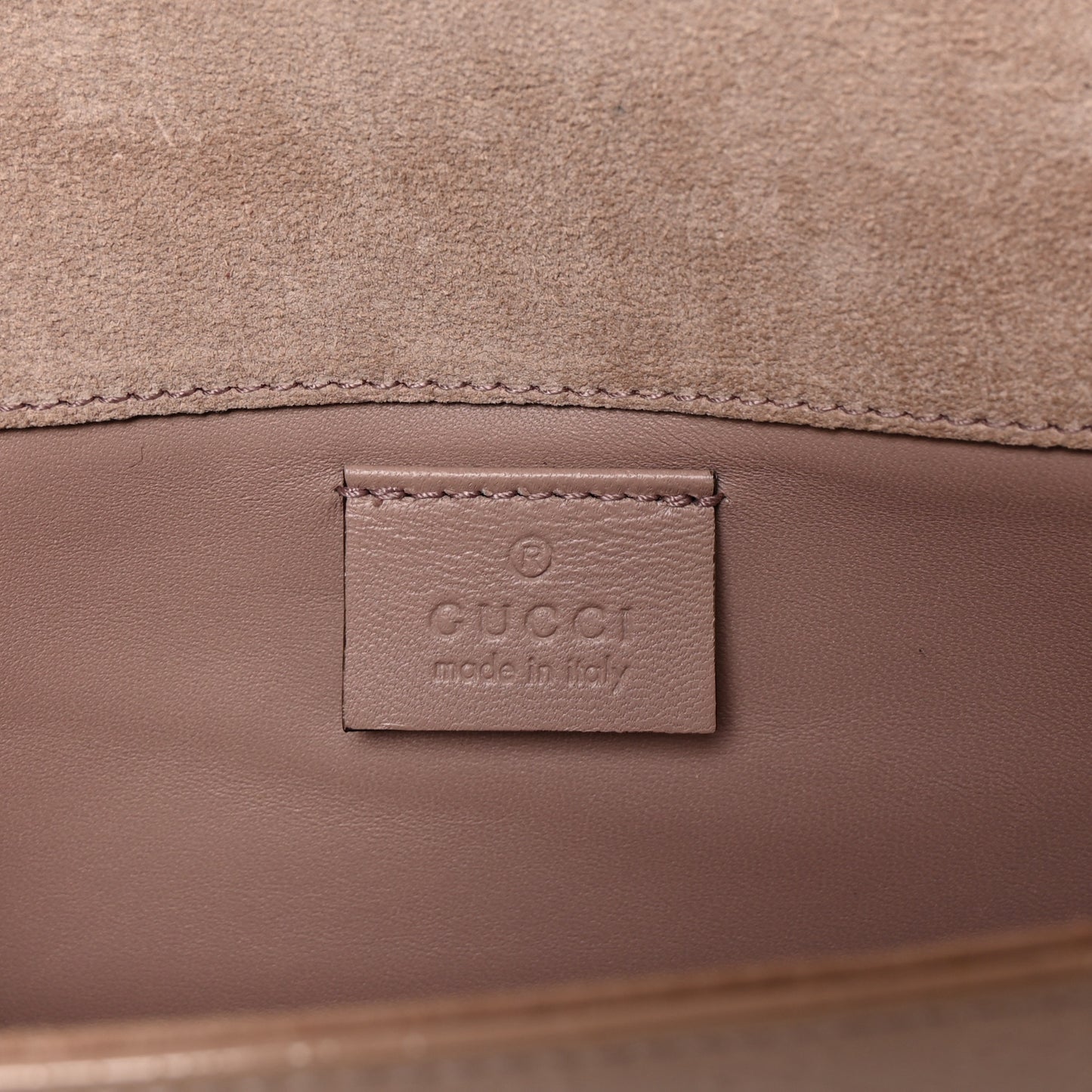Patent Microguccissima Small Broadway Clutch Dark Cipria