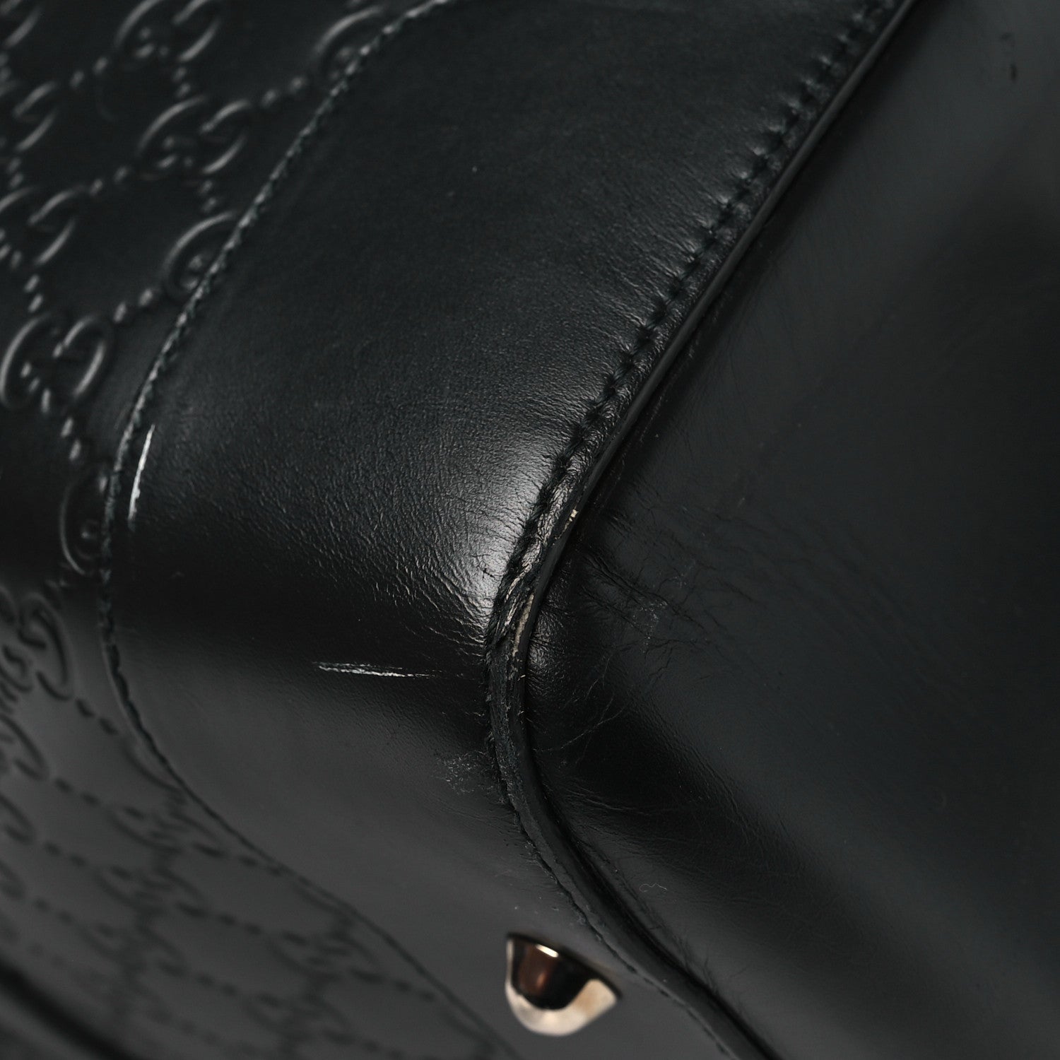 Gucci Guccissima Signature Medium Duffle Black 11 of 12