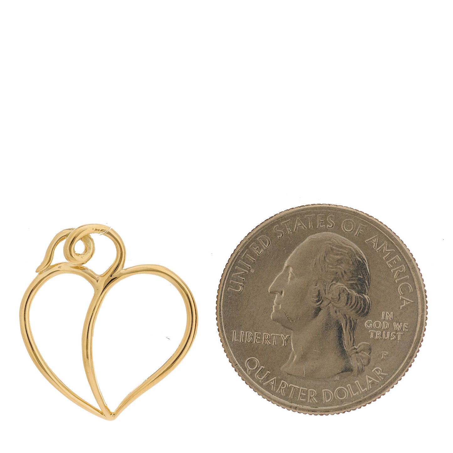 18K Yellow Gold Paloma Picasso Leaf Heart Pendant