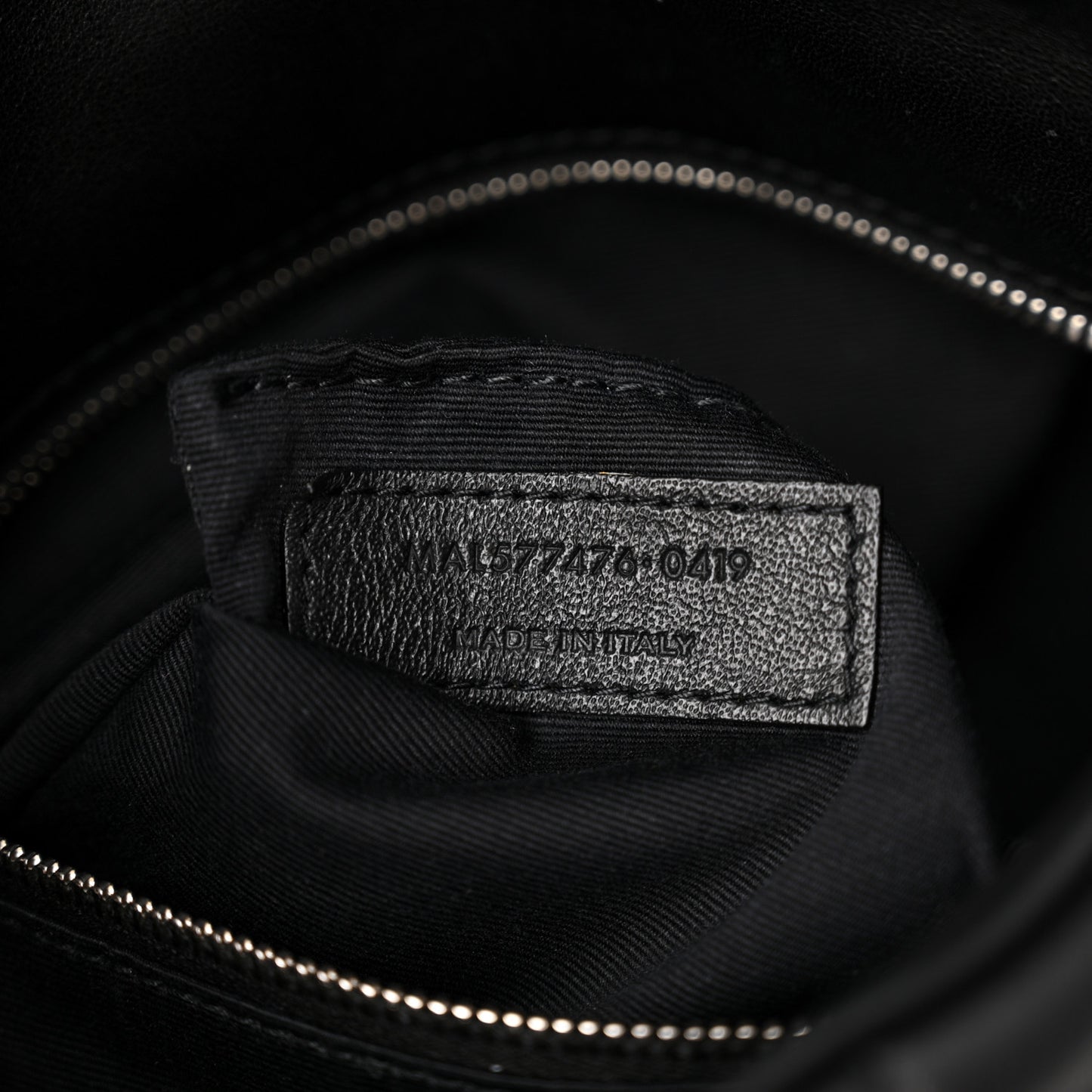 Lambskin Quilted Small Loulou Puffer Monogram Chain Satchel Black