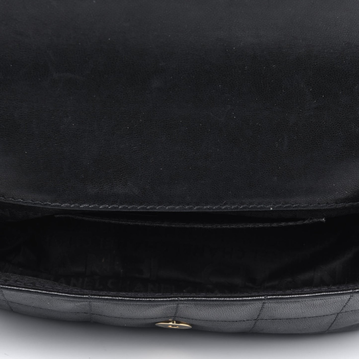 Lambskin Quilted Mini Chocolate Bar Camellia Flap Black
