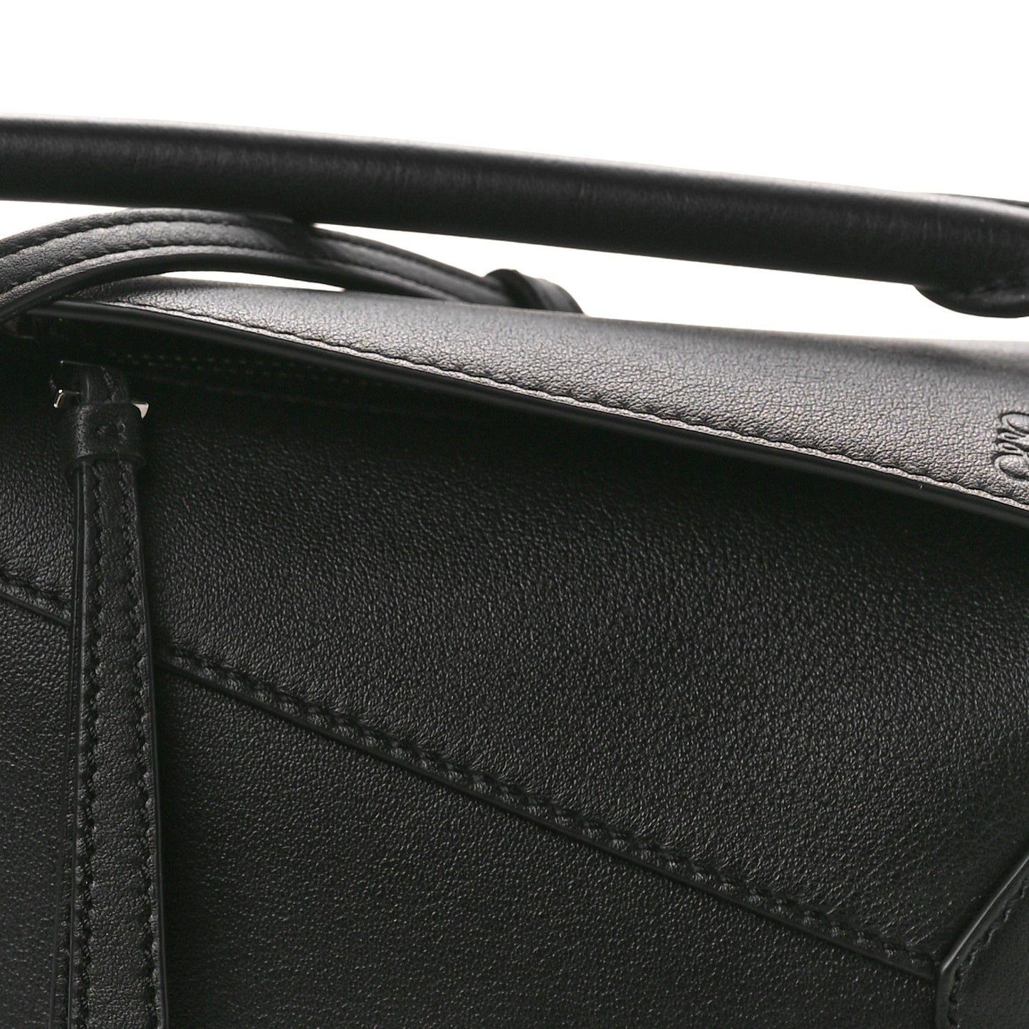 Calfskin Mini Puzzle Edge Bag Black