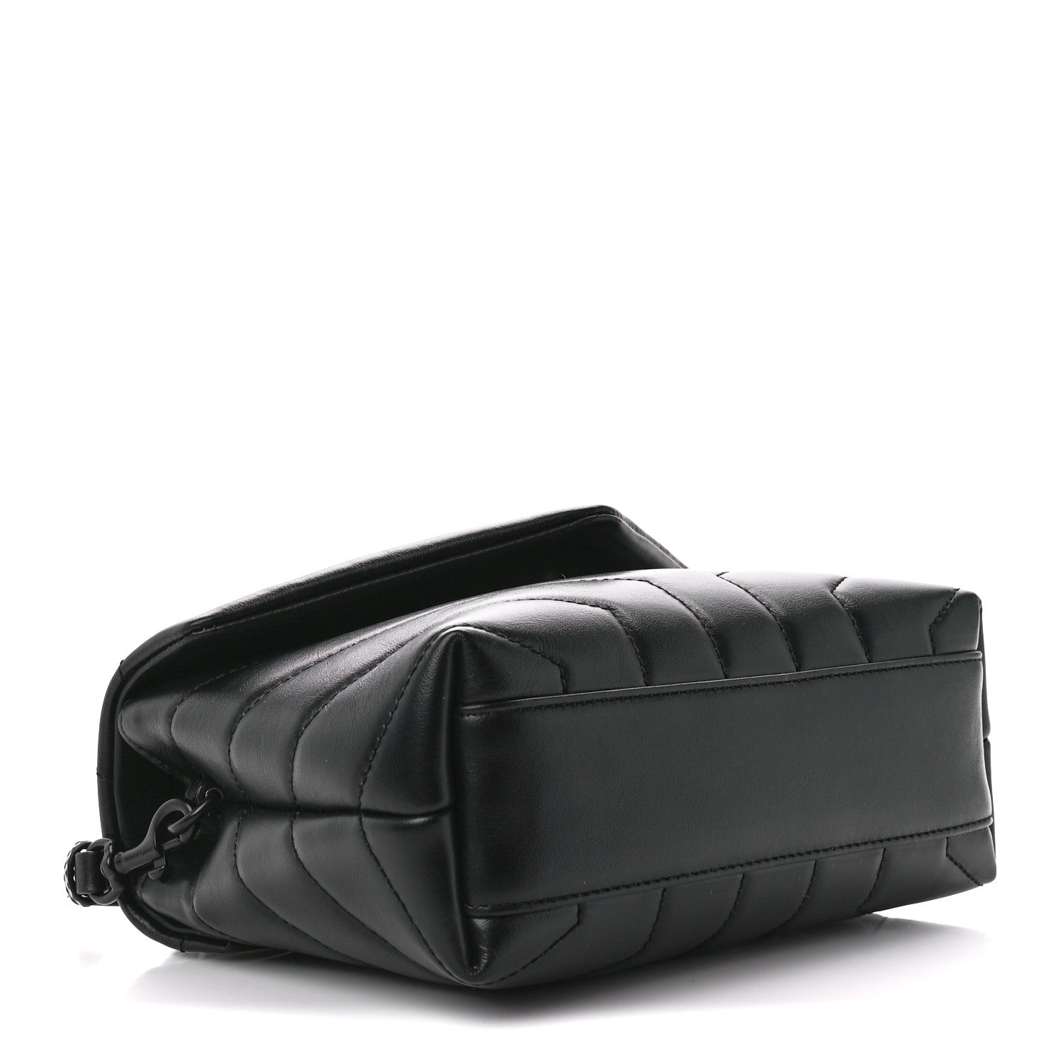 Saint Laurent Calfskin Y Quilted Monogram Monochrome Toy Loulou Crossbody Bag Black 4 of 11