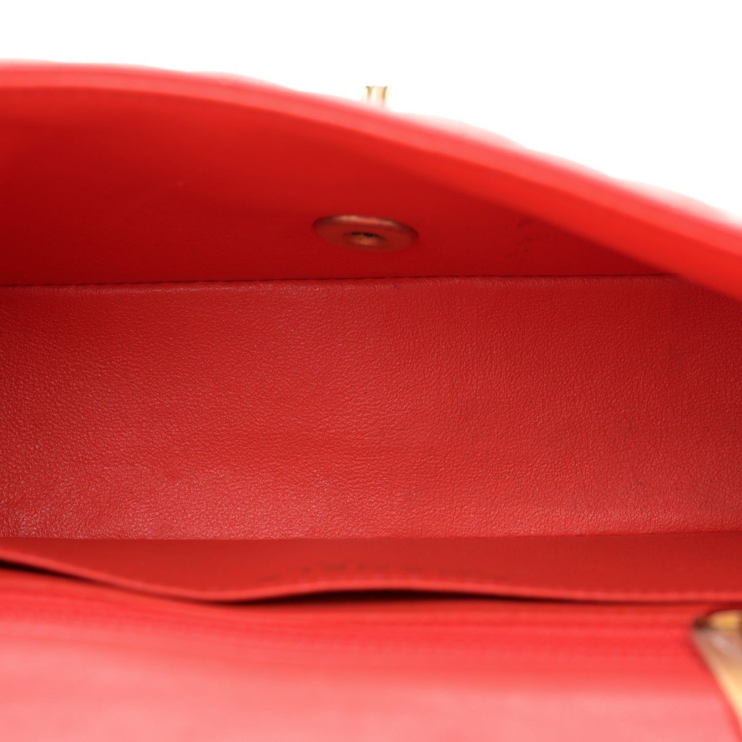 Lambskin Quilted Mini Rectangular Flap Coral