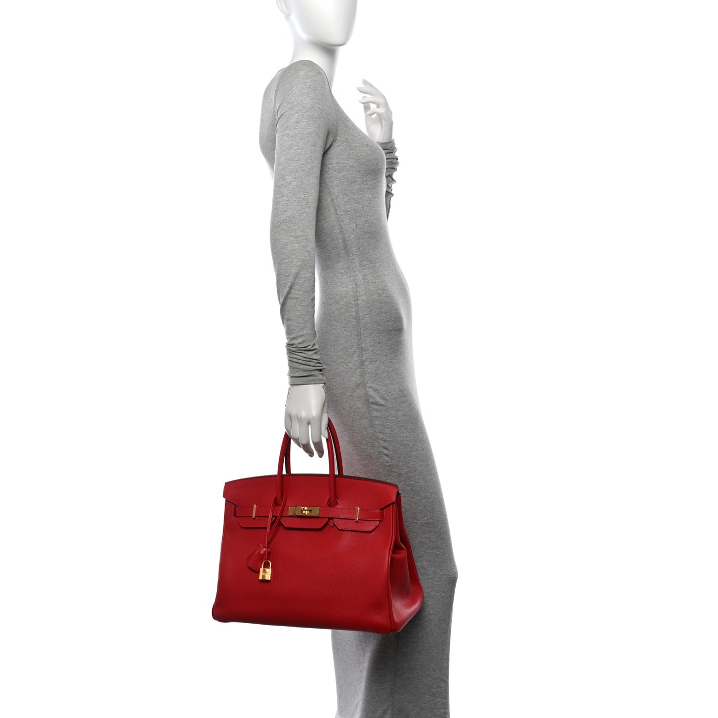 Epsom Birkin 35 Rouge Casaque