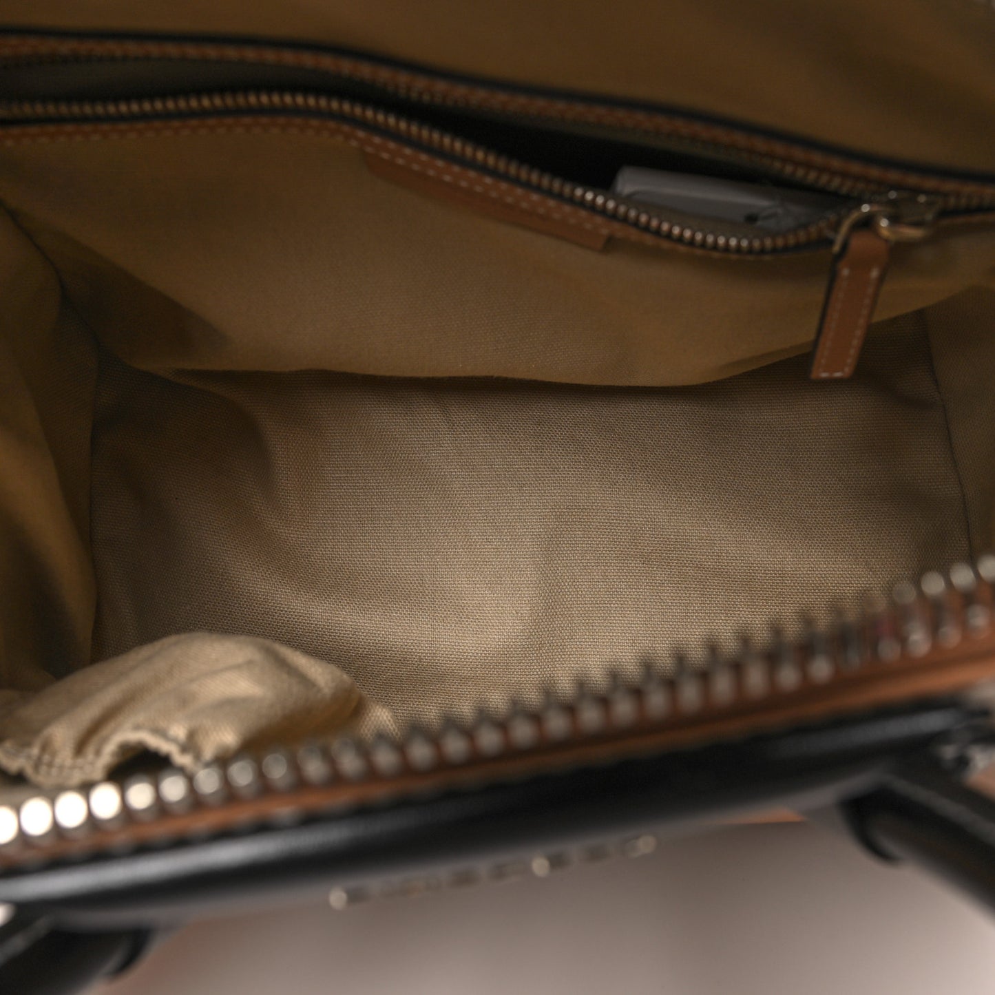 Calfskin Small Topstitch Bi-Color Antigona Beige Black
