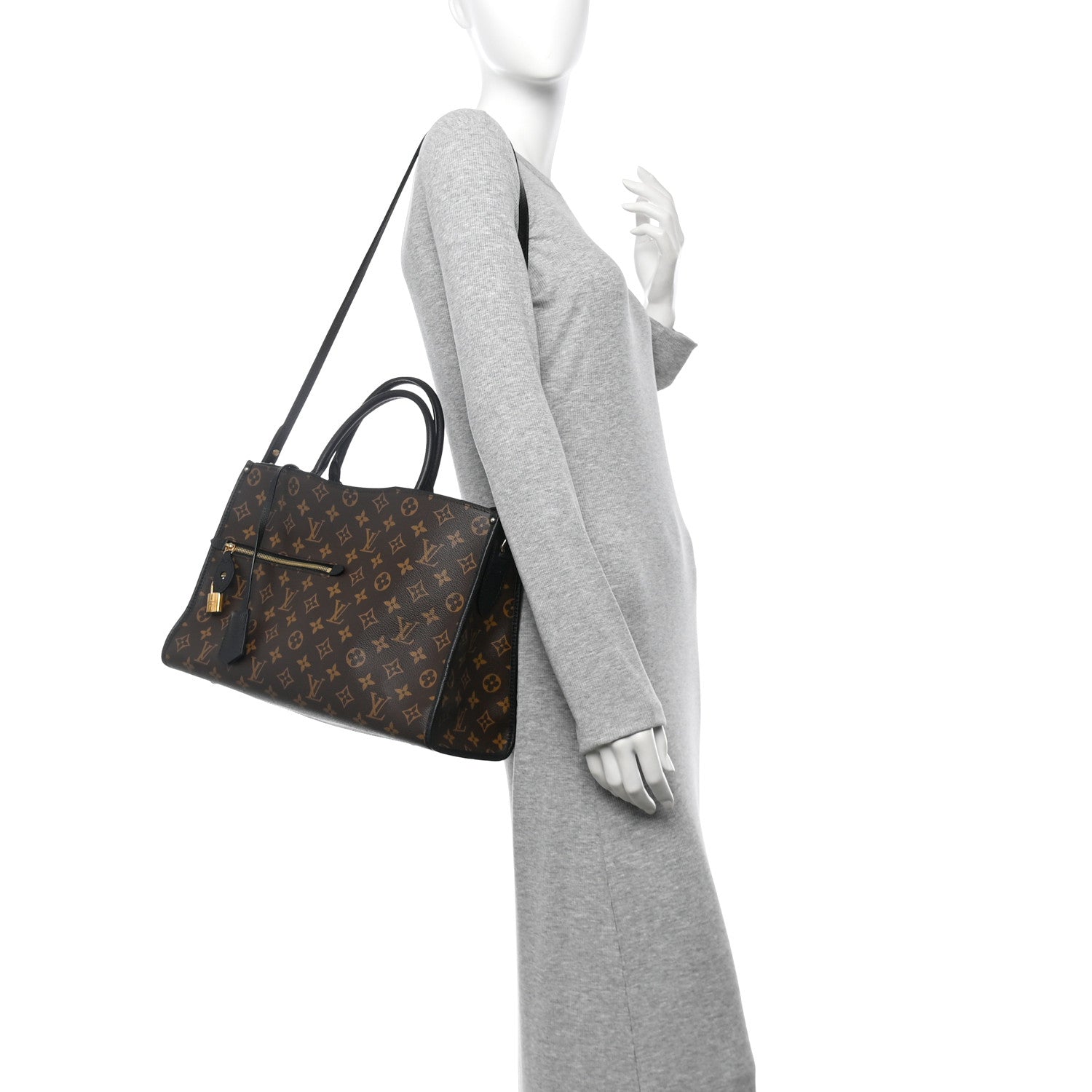 Louis Vuitton Monogram Popincourt MM Black 2 of 13