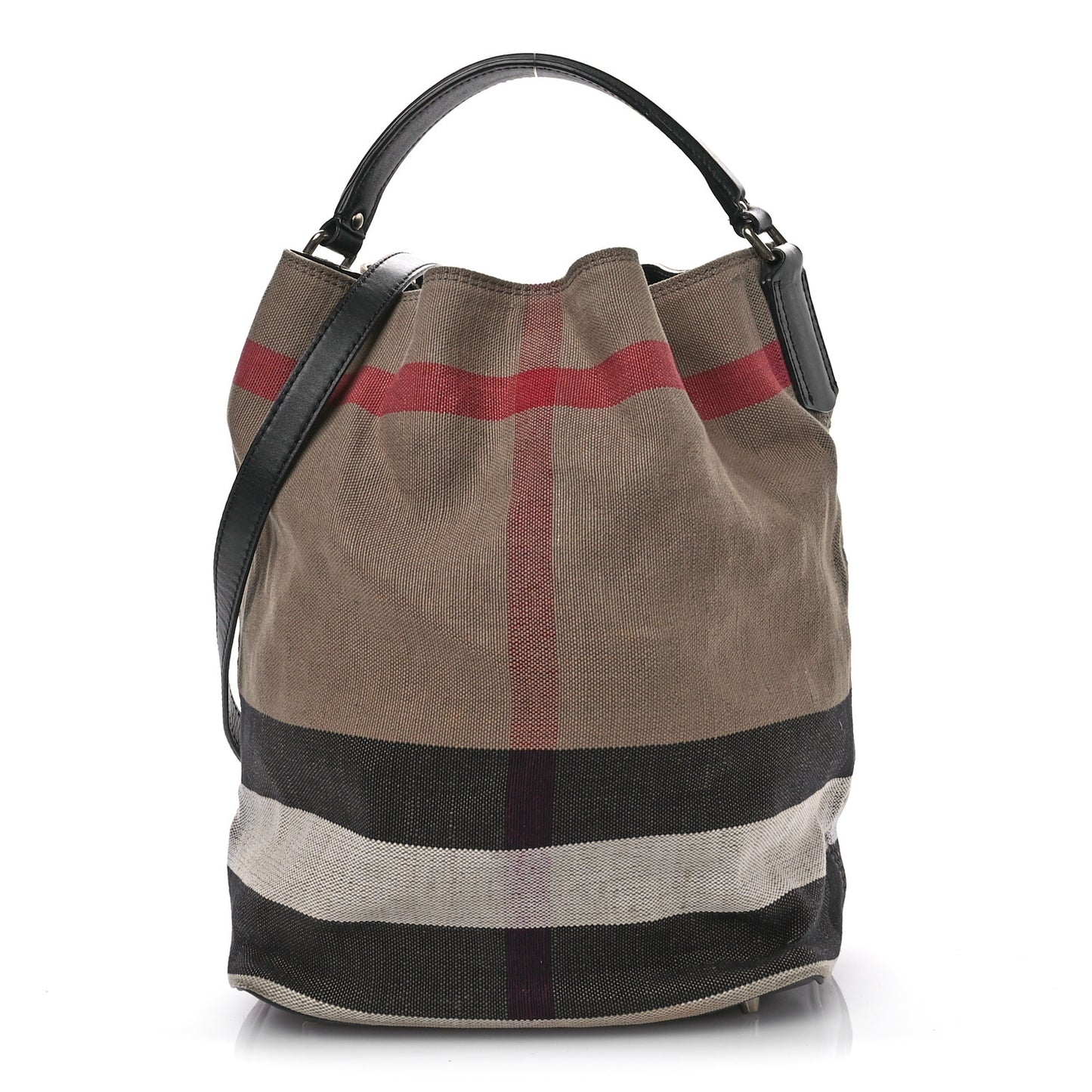 Canvas Mega Check Medium Ashby Hobo Black