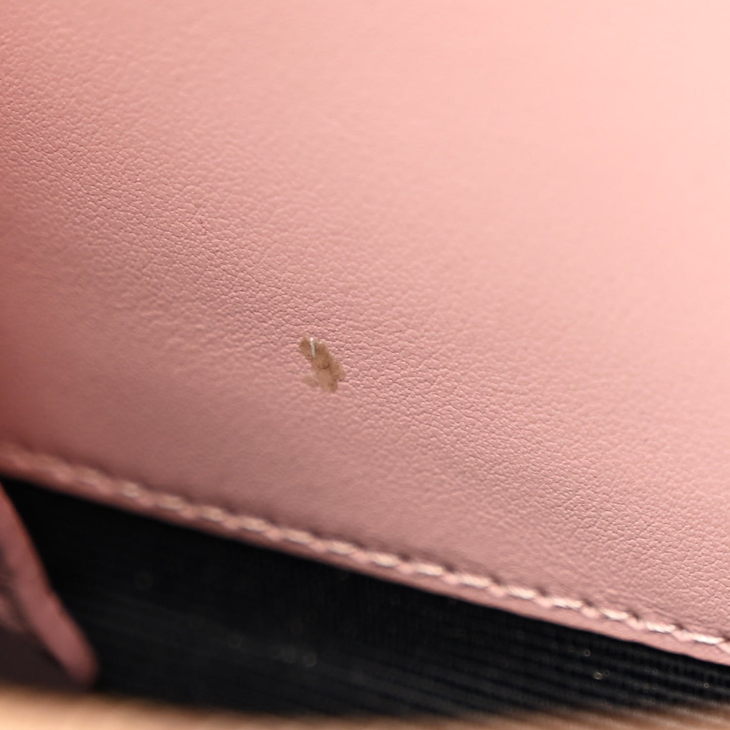 Lambskin Quilted Lola Chain Wallet Blush Pink