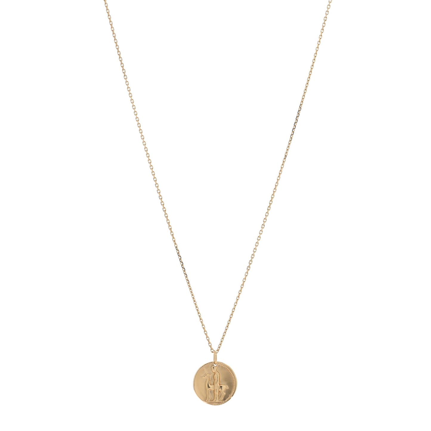 18K Yellow Gold Zodiac Virgo Pendant Necklace