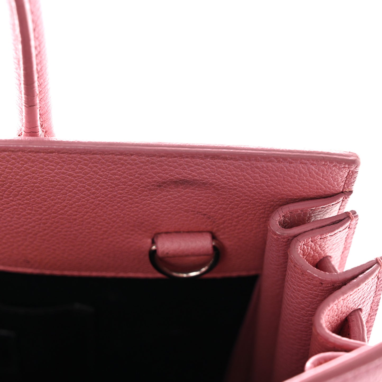Grained Calfskin Baby Sac De Jour Dark Rose