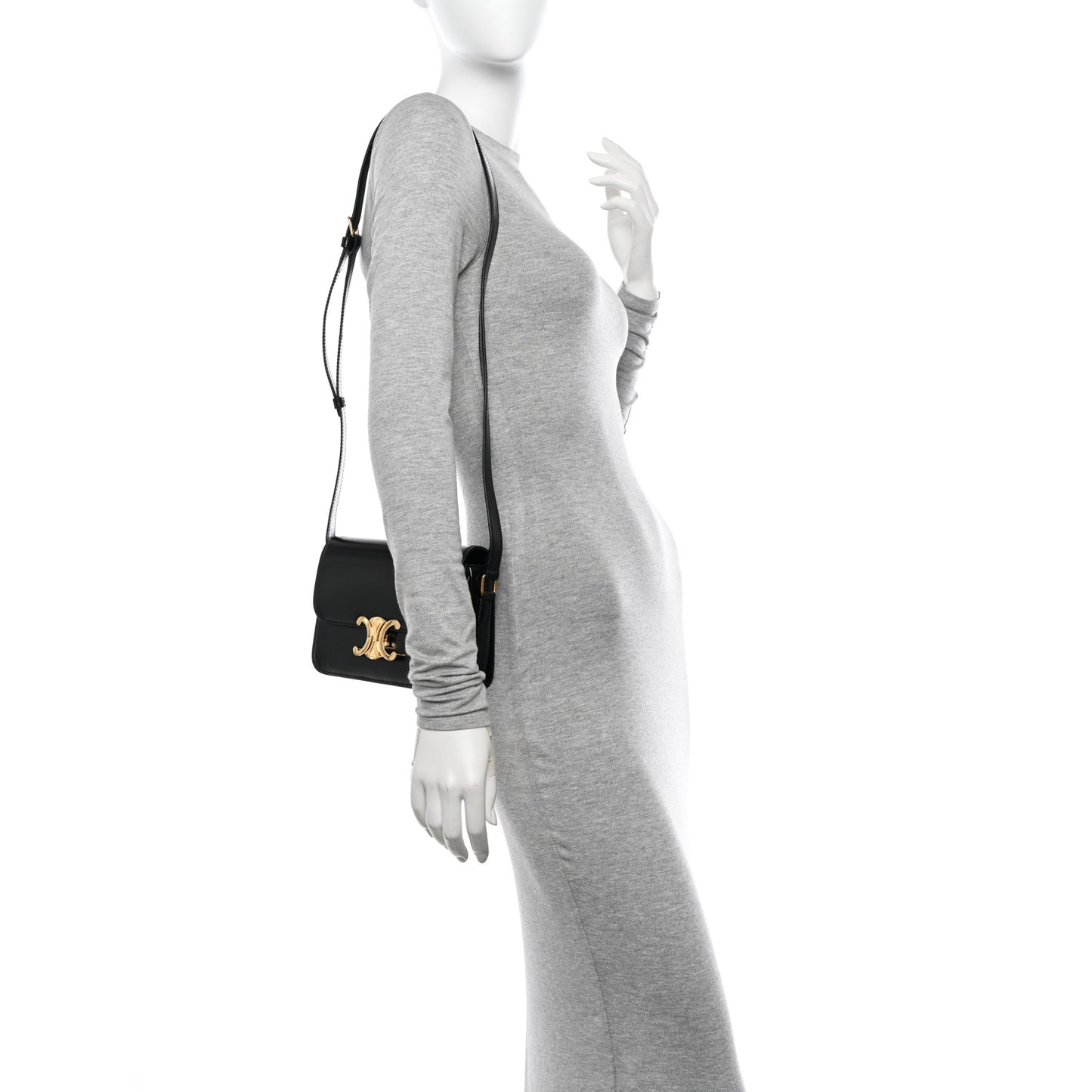 Shiny Calfskin Teen Triomphe Black