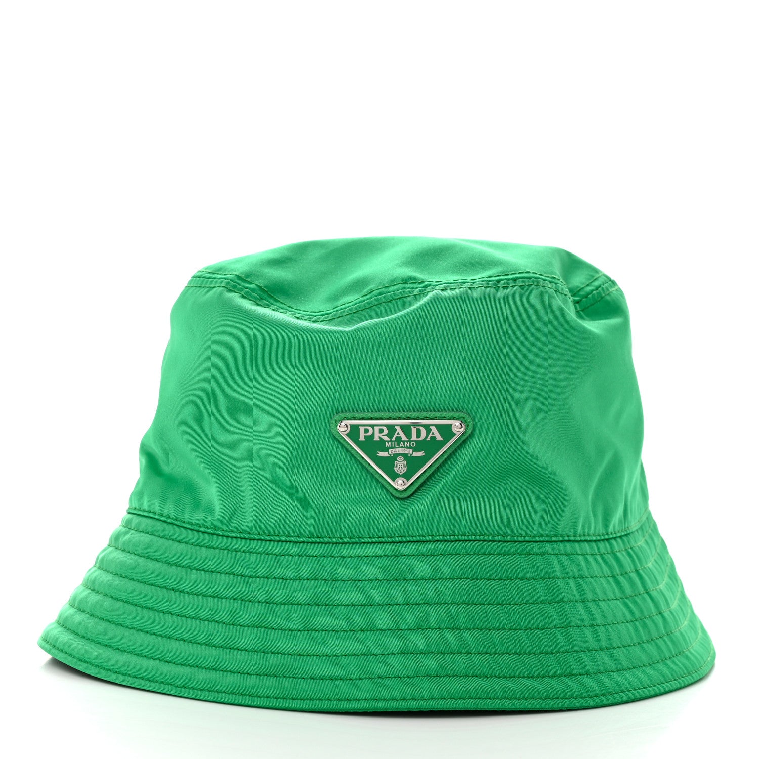 Prada Re-Nylon Triangle Womens Bucket Hat S Menta 1320048