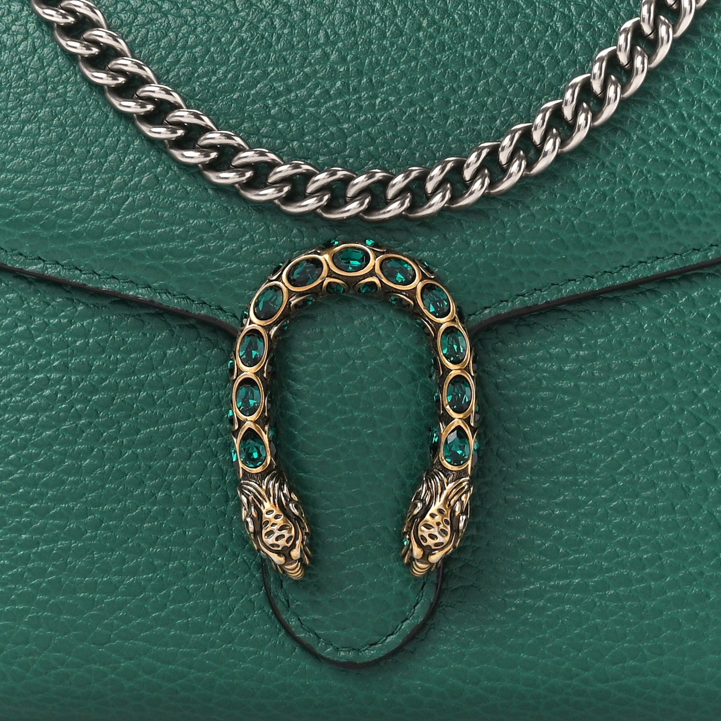 Calfskin Mini Dionysus Chain Wallet Emerald