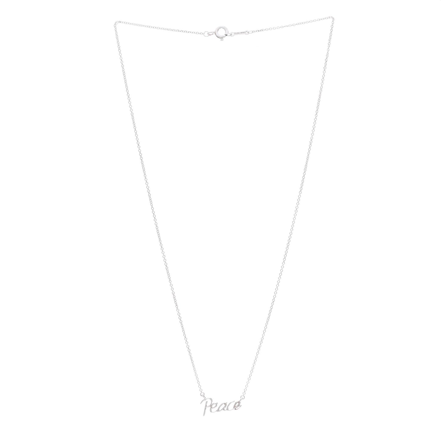 Sterling Silver Paloma's Graffiti Peace Necklace