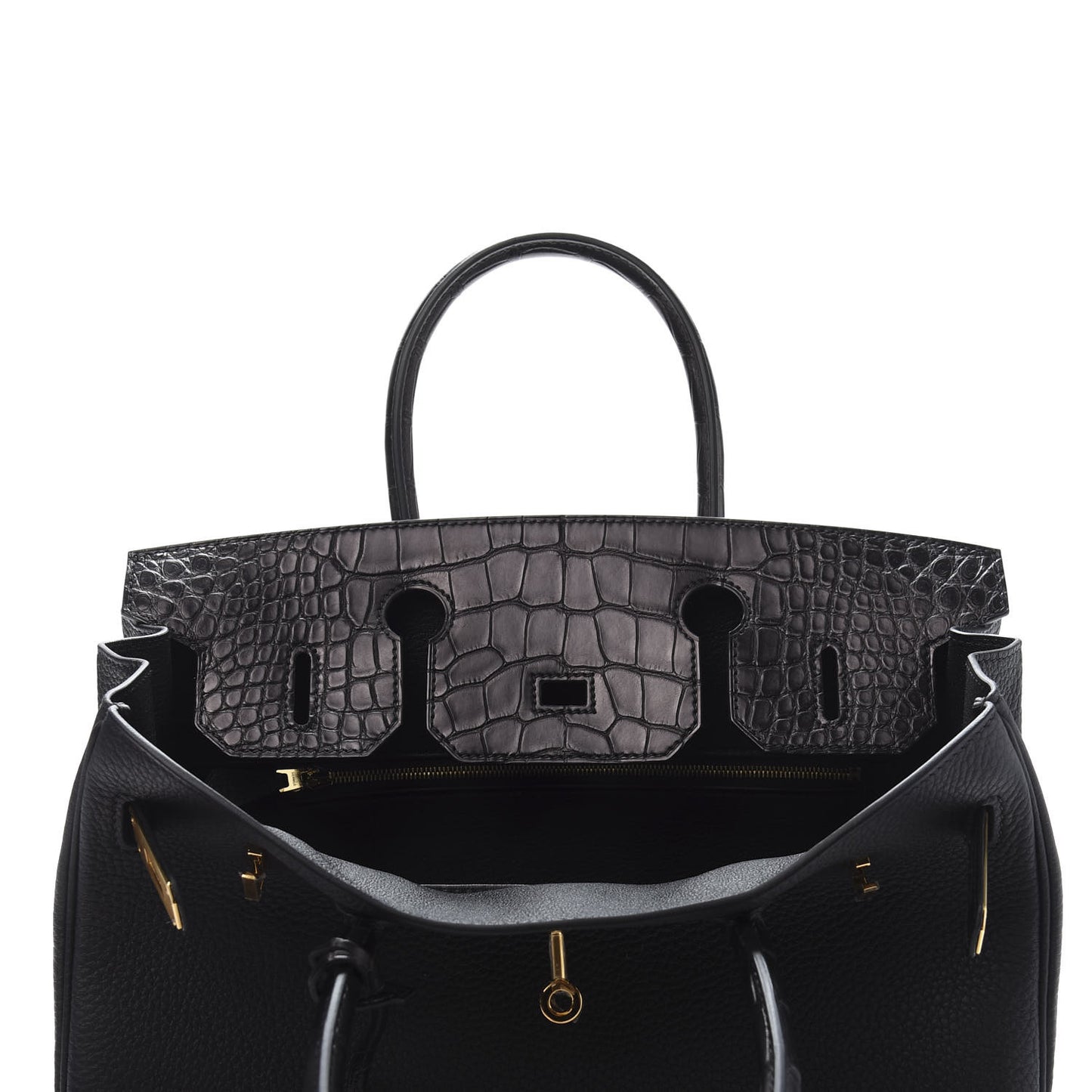 Togo Matte Alligator Birkin Touch 30 Black