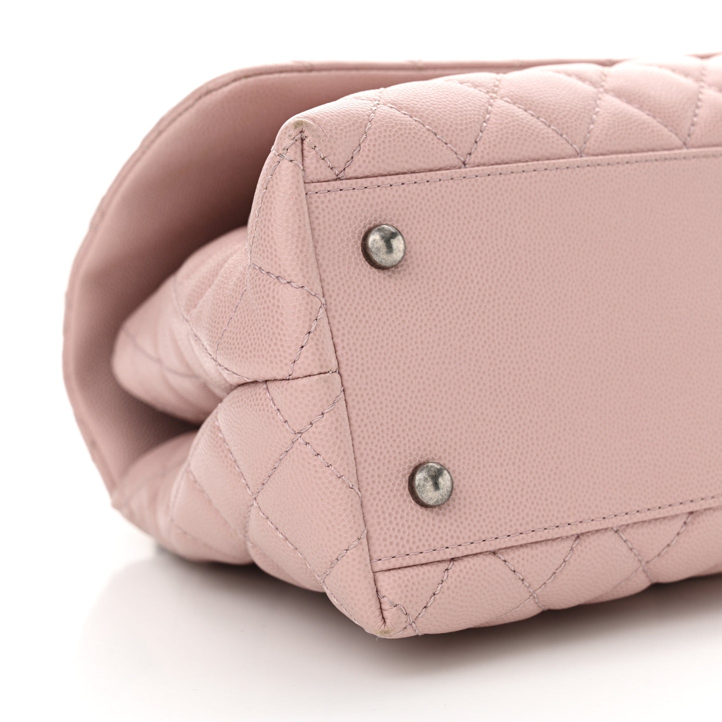 Caviar Quilted Small Coco Handle Flap Light Pink