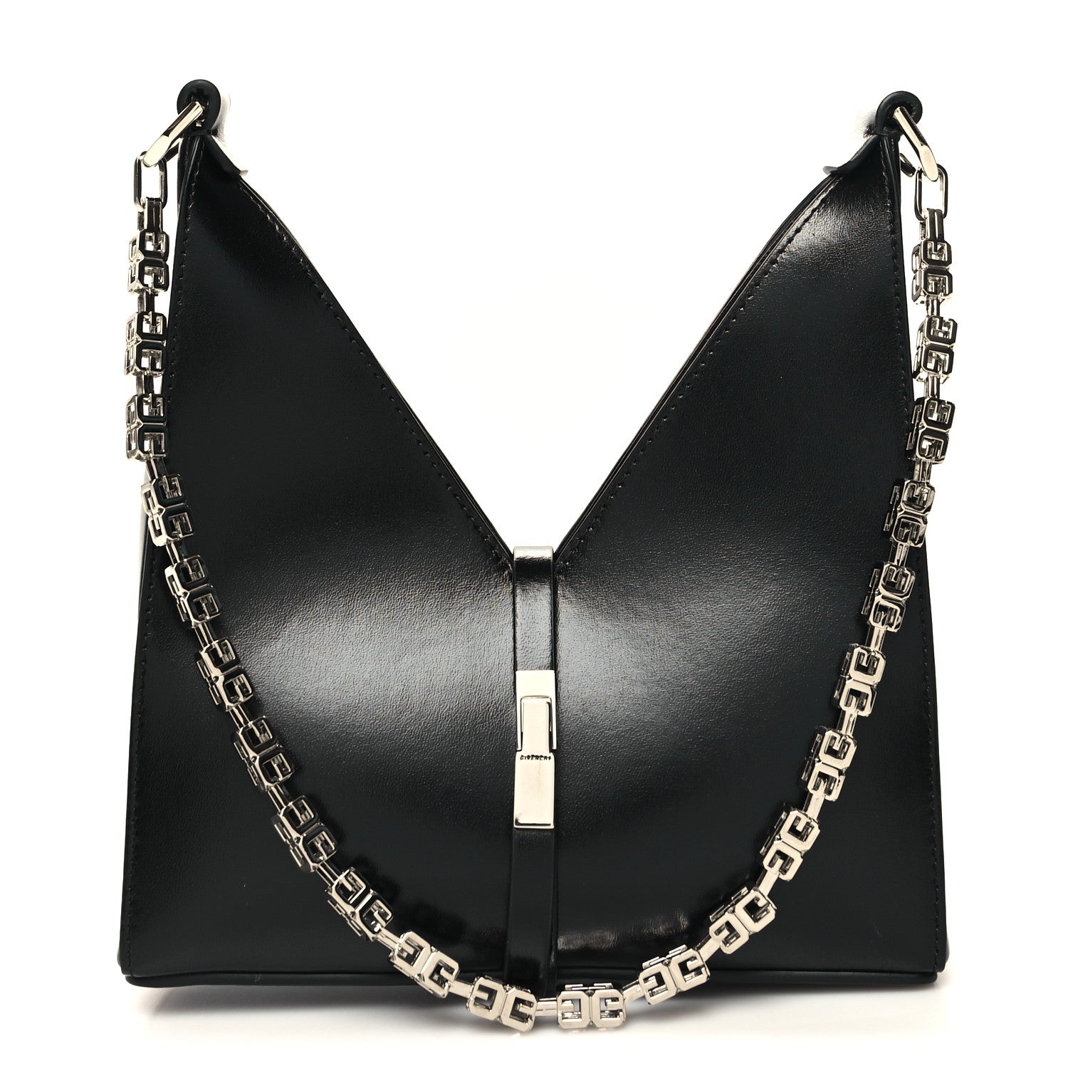 Givenchy Box Calfskin Mini Cut Out Shoulder Bag Black 1 of 9