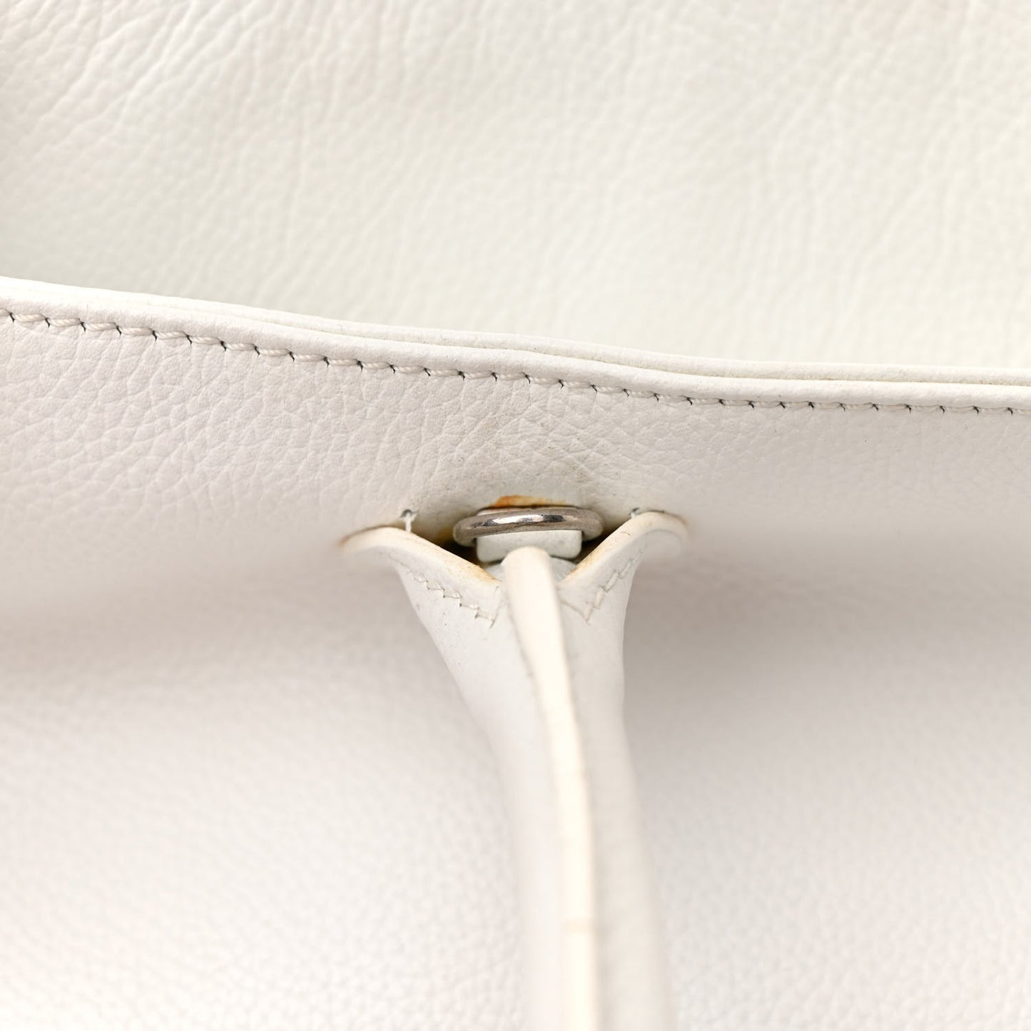 Calfskin Cerf Executive Shopper Tote White
