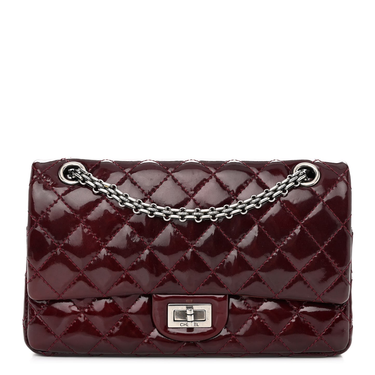 Patent Quilted 2.55 Reissue 226 Flap Burgundy